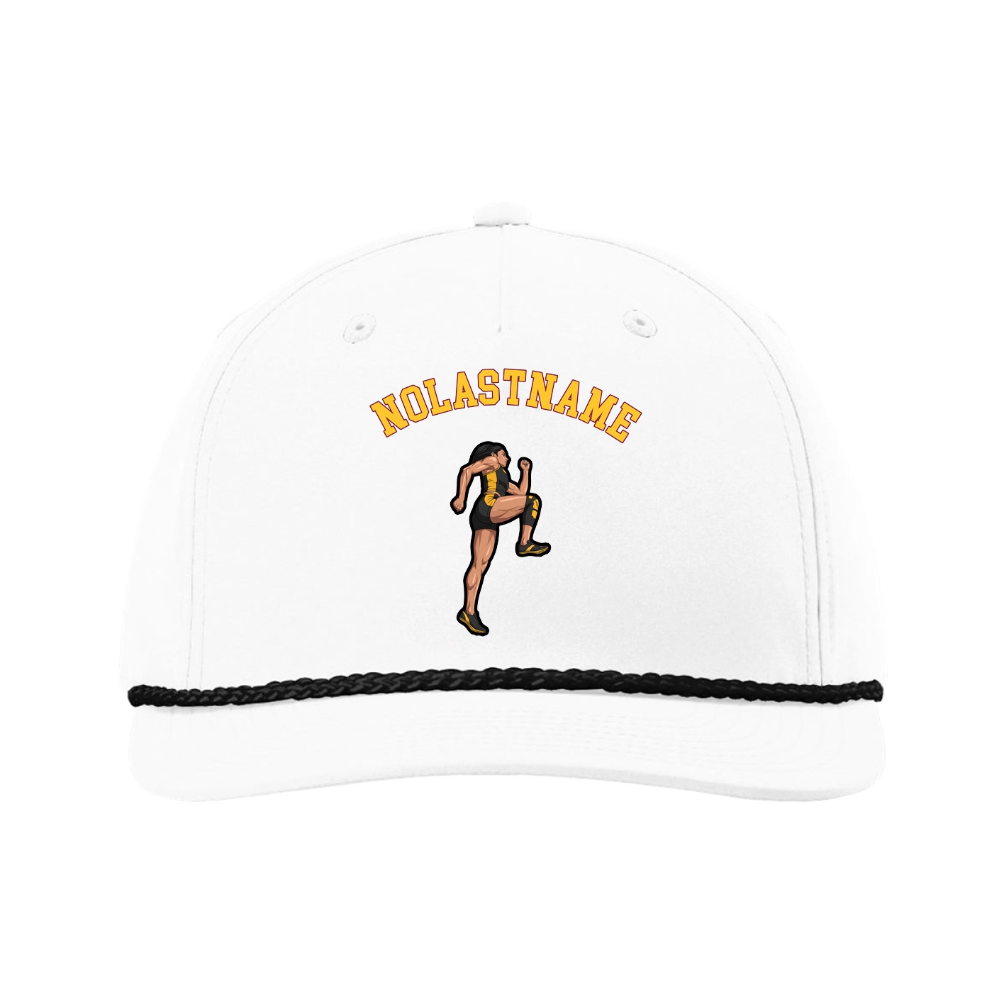 Five-Panel Classic Rope Cap — Shirsey Arch in White