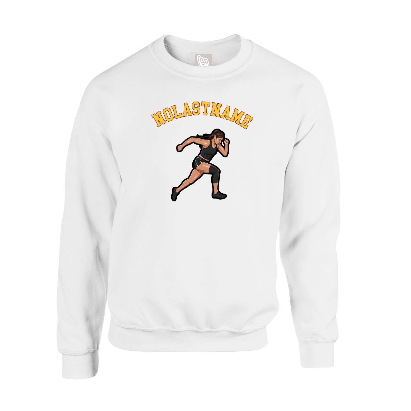 Fleece Crew — Shirsey Arch in White