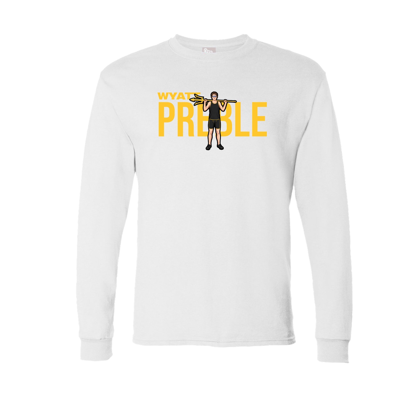 Long Sleeve Tee — Player Name in White