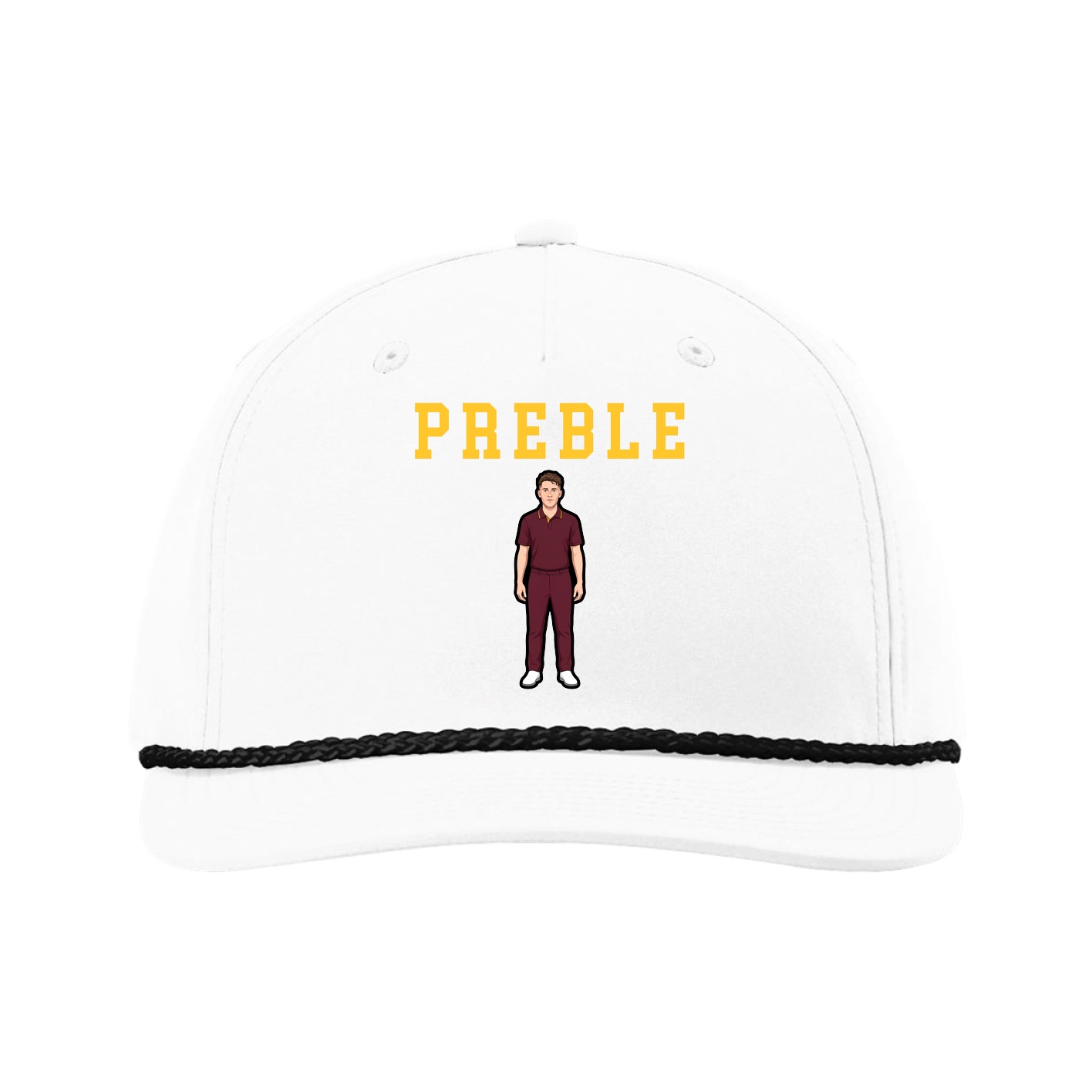 Five-Panel Classic Rope Cap — Shirsey in White