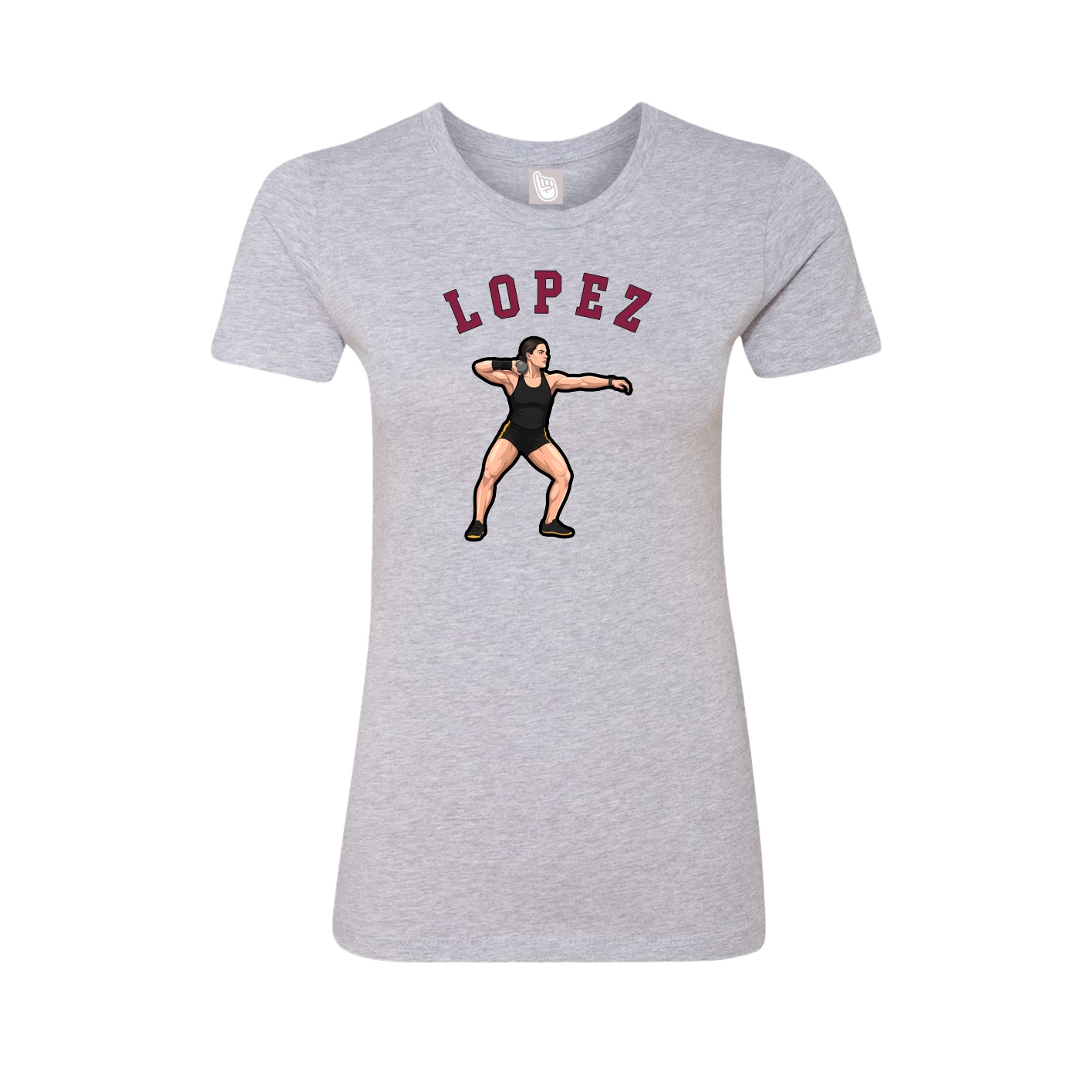 Fitted Women's Tee — Shirsey Arch in Grey