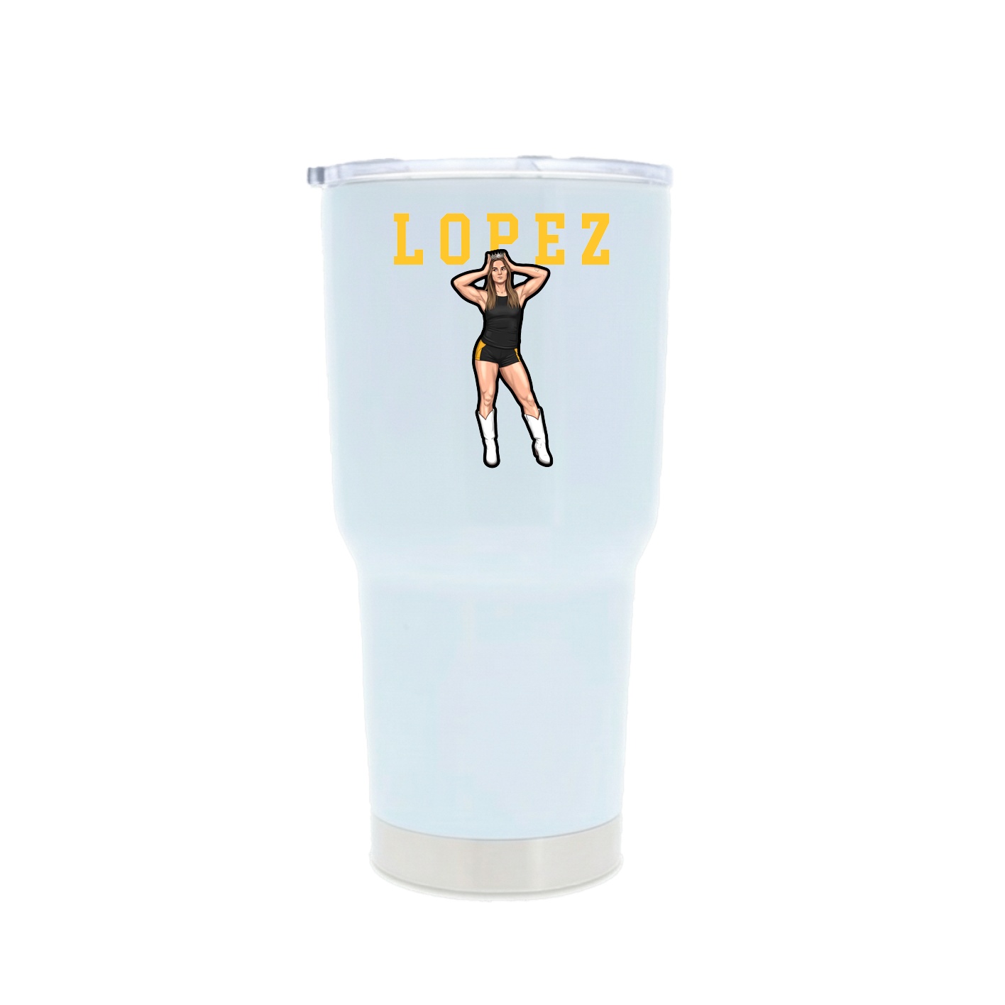 30oz Stainless Steel Tumbler — Shirsey in White