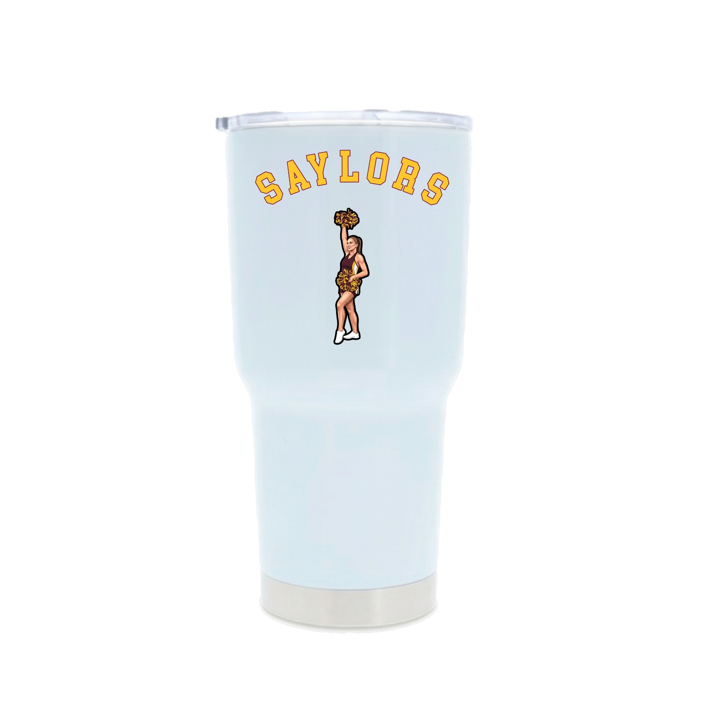 30oz Stainless Steel Tumbler — Shirsey Arch in White