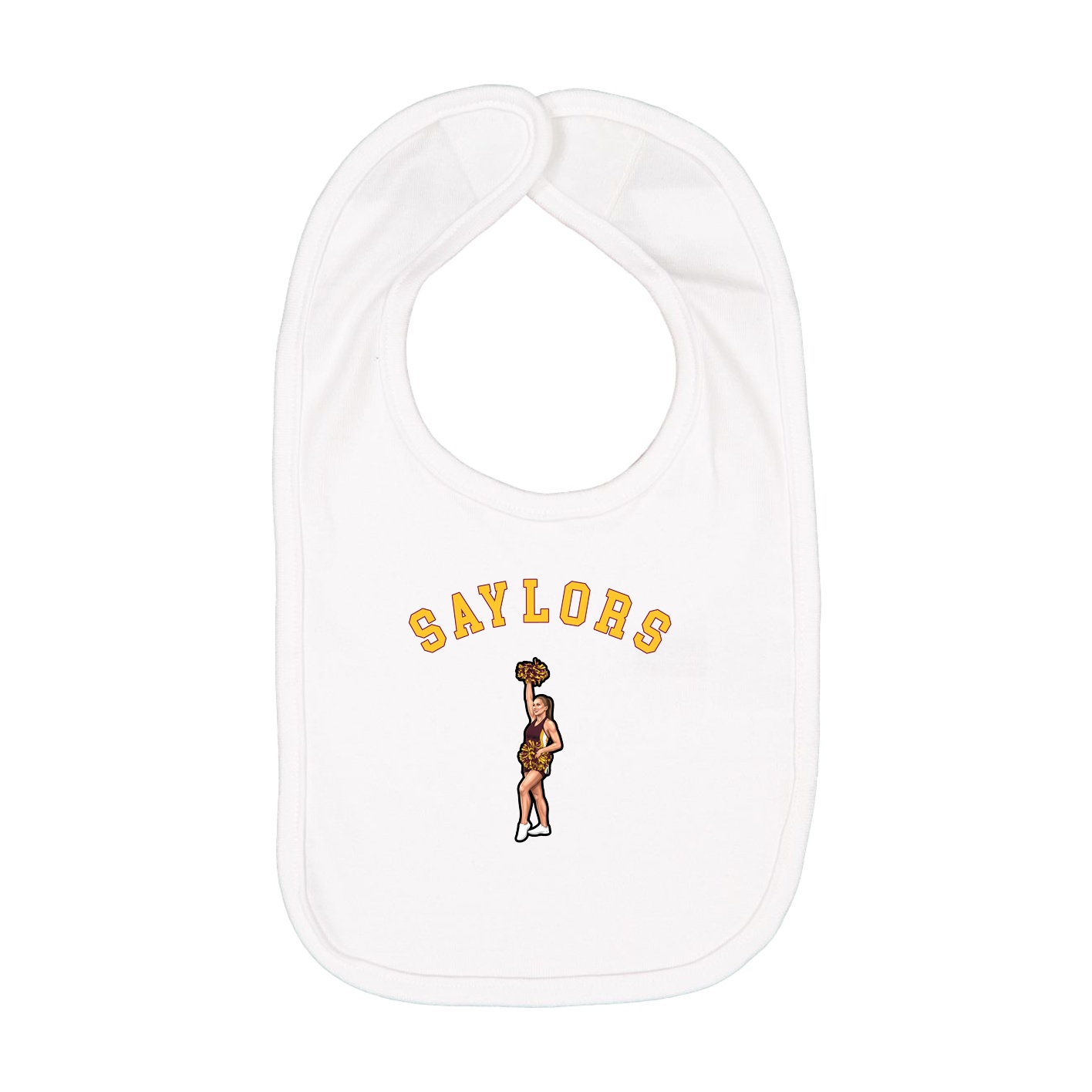 Infant Bib — Shirsey Arch in White