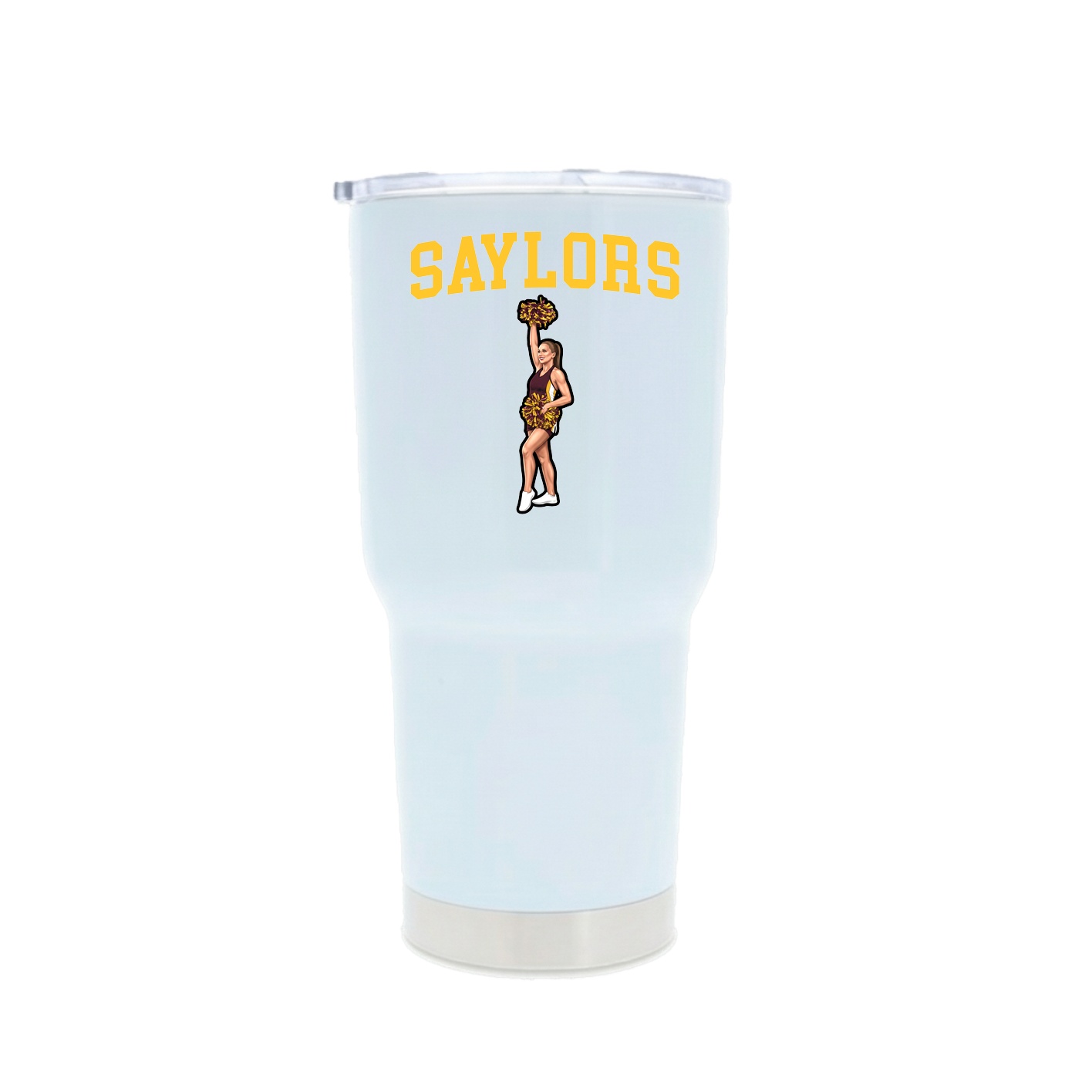 30oz Stainless Steel Tumbler — Shirsey in White