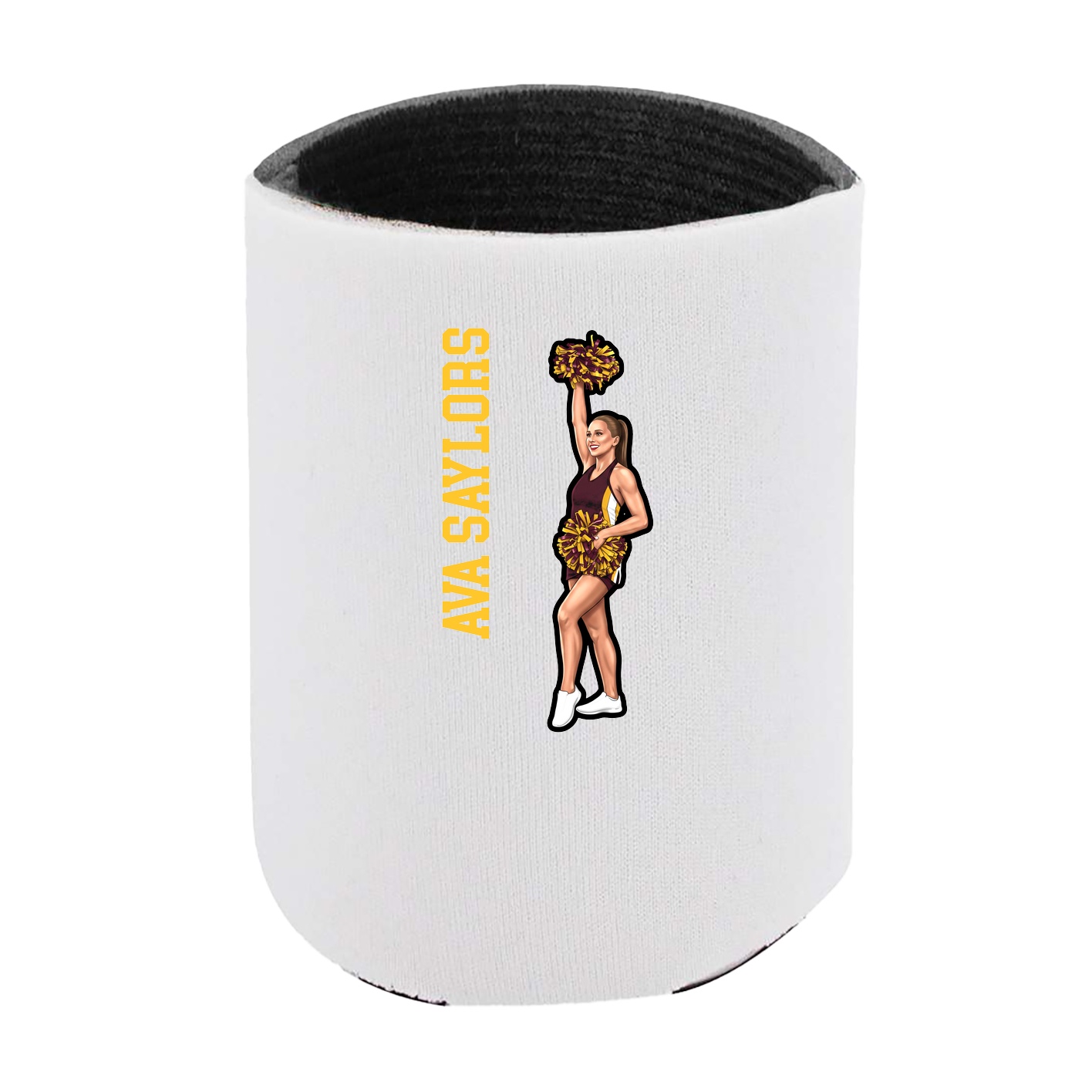 Can Holder — Name Vertical in White