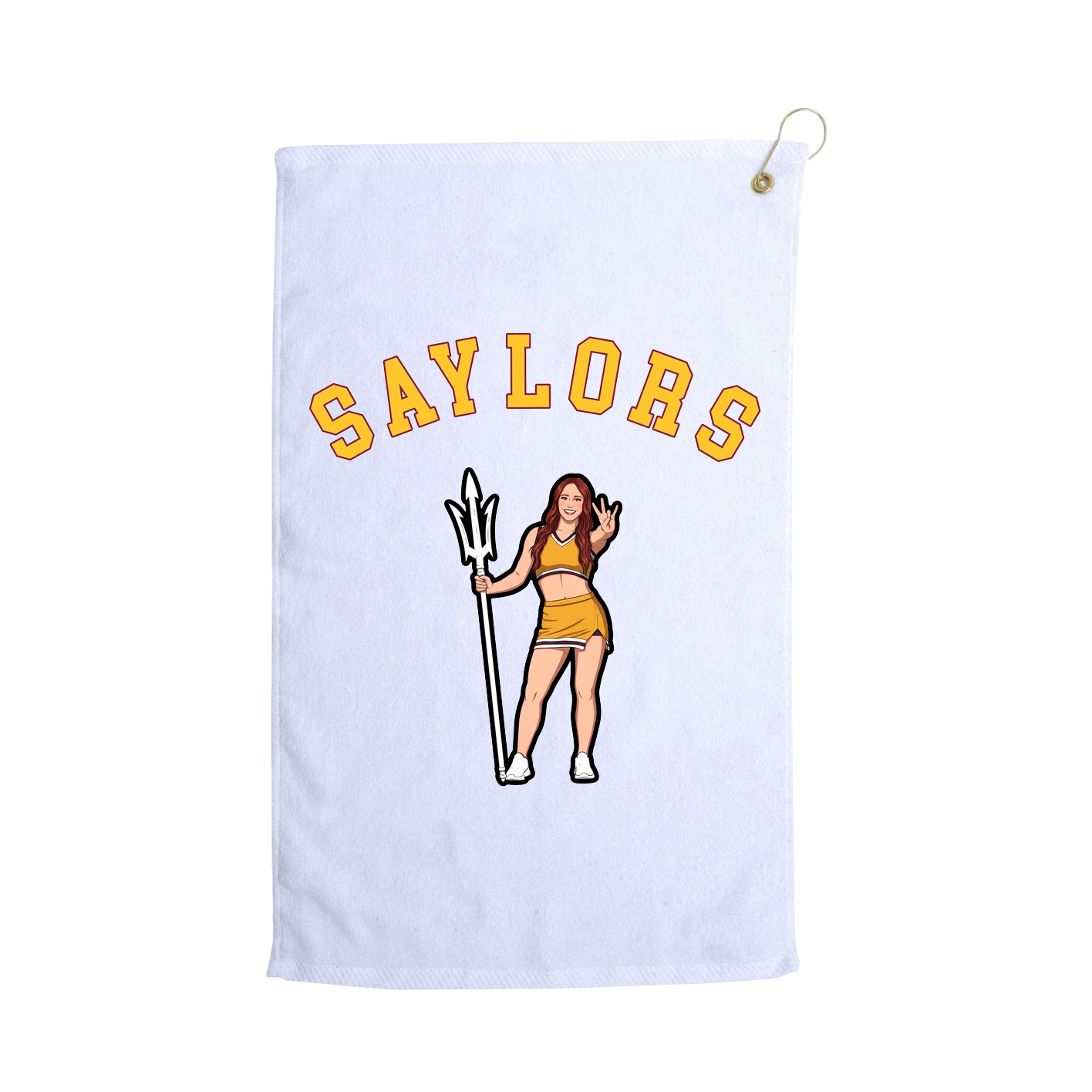Golf Towel — Shirsey Arch in White