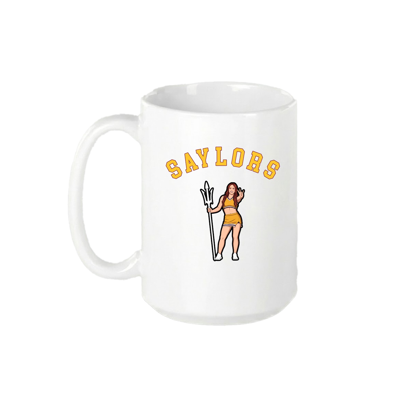 15oz Coffee Mug — Shirsey Arch in White