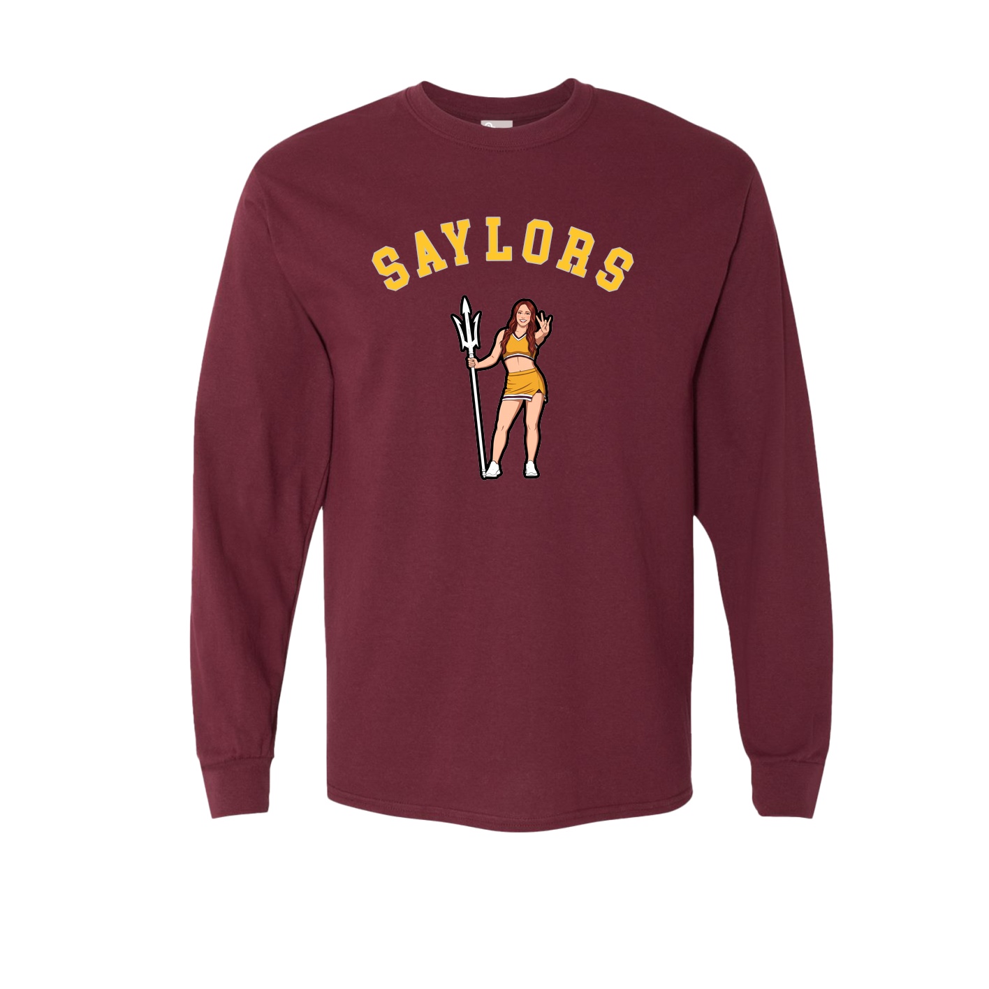 Long Sleeve Tee — Shirsey Arch in Maroon