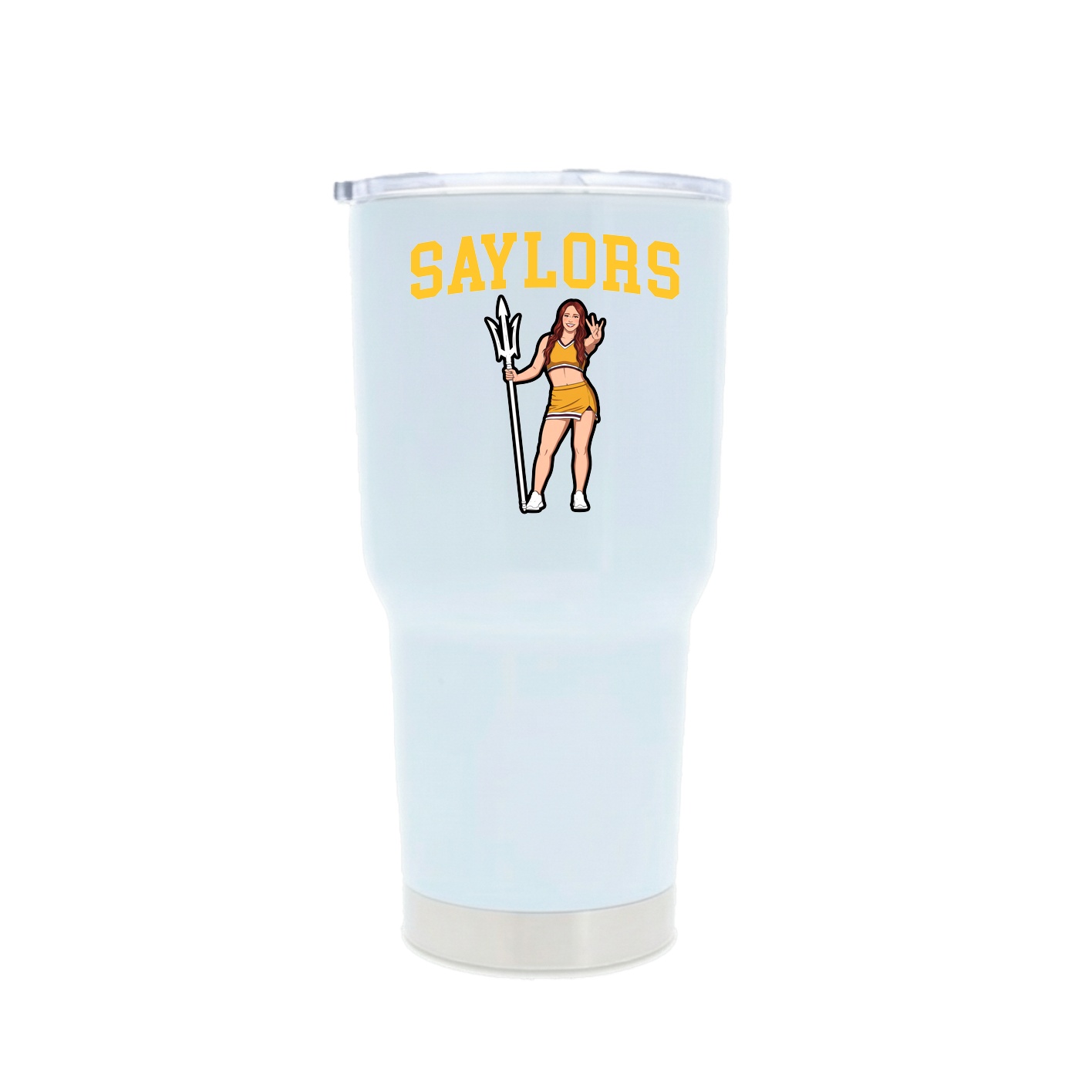30oz Stainless Steel Tumbler — Shirsey in White