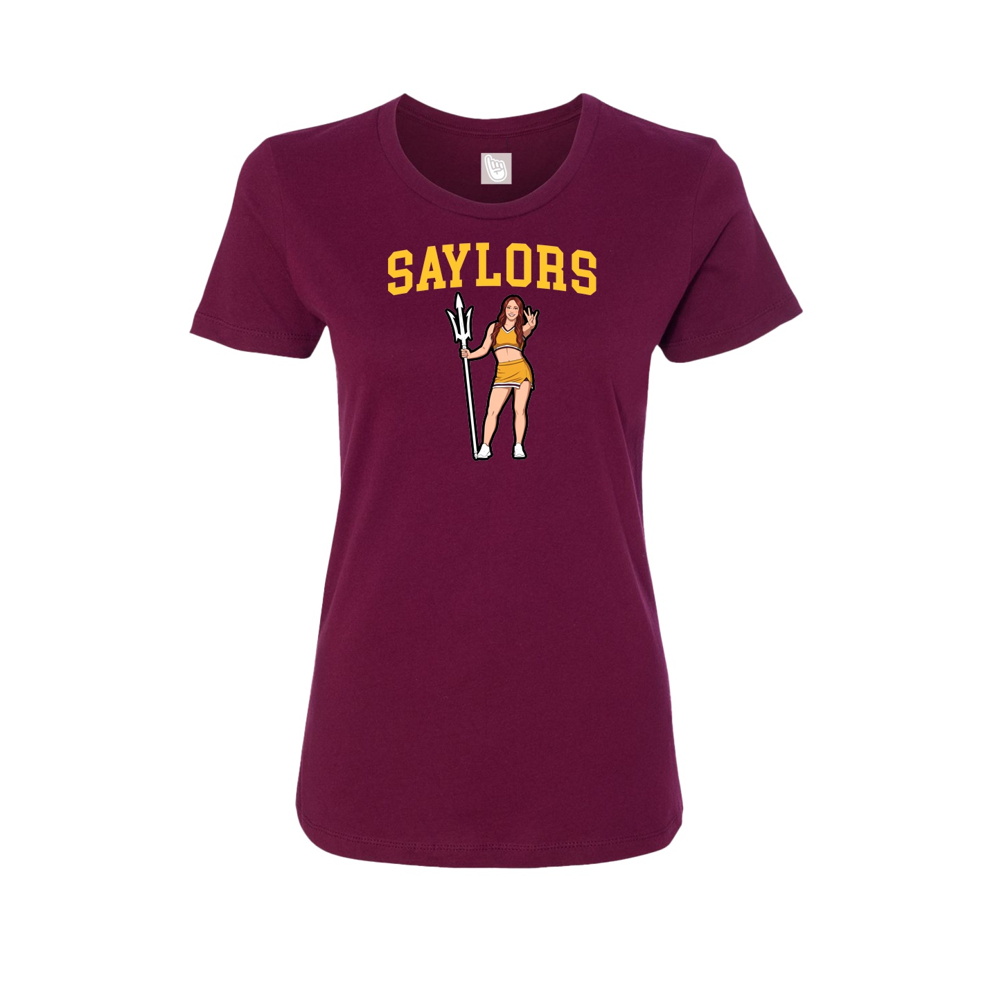 Fitted Women's Tee — Shirsey in Maroon
