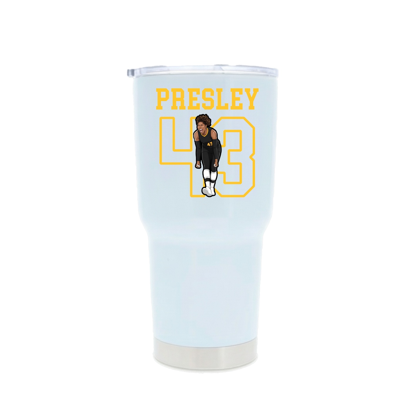 30oz Stainless Steel Tumbler — Shirsey in White