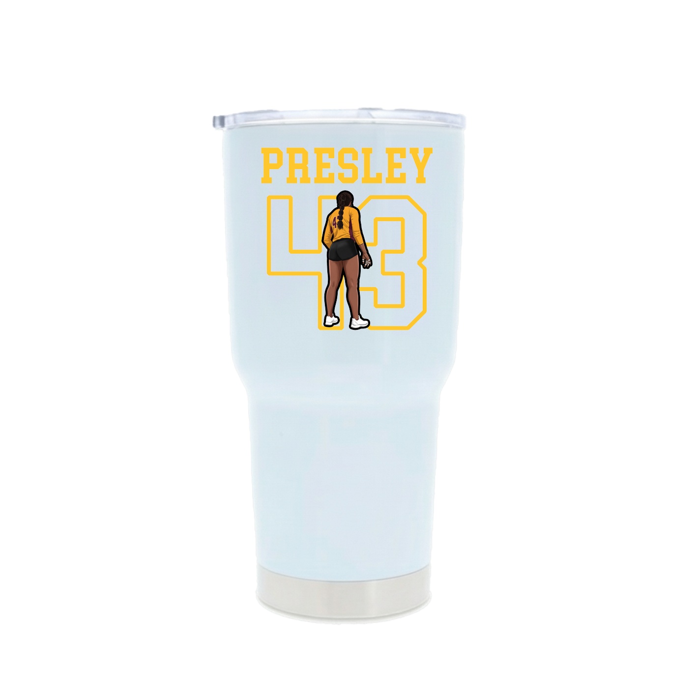 30oz Stainless Steel Tumbler — Shirsey in White