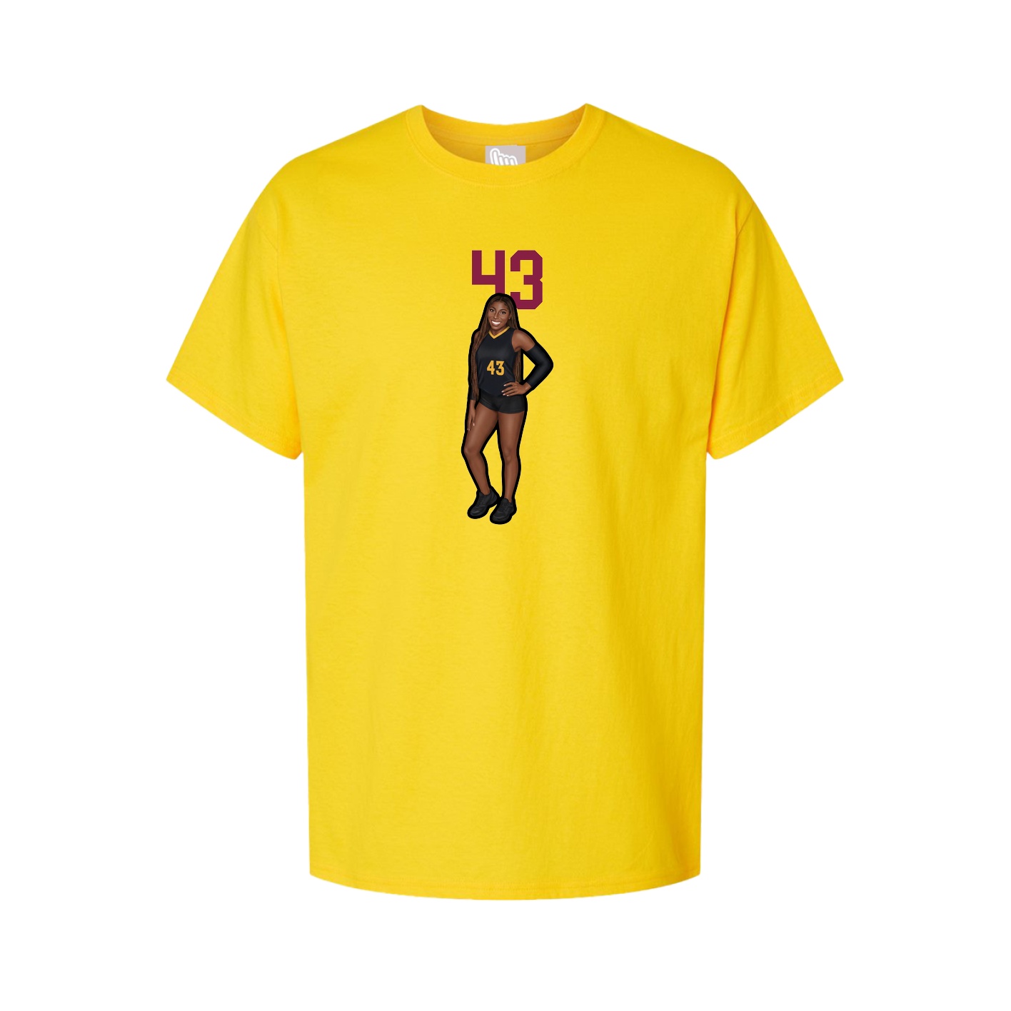Youth Tee — Number Top in Gold