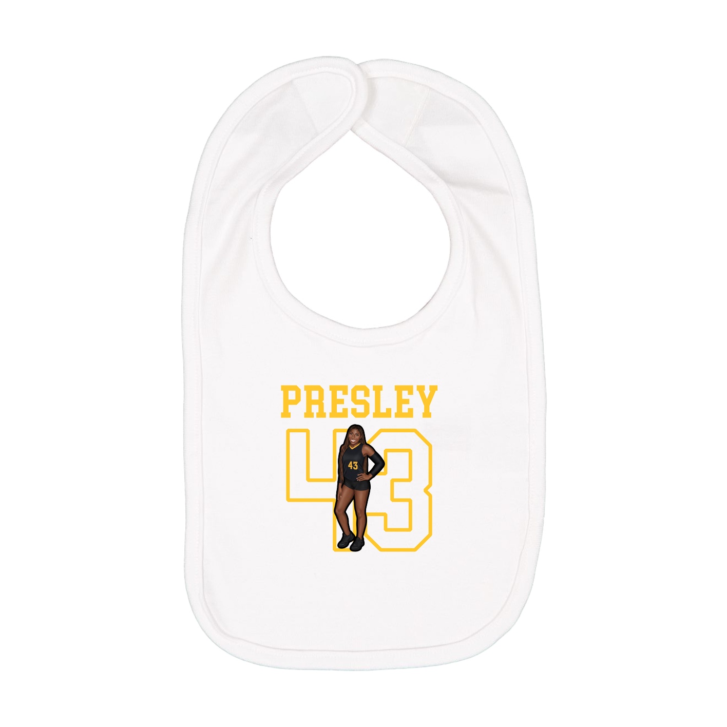 Infant Bib — Shirsey in White