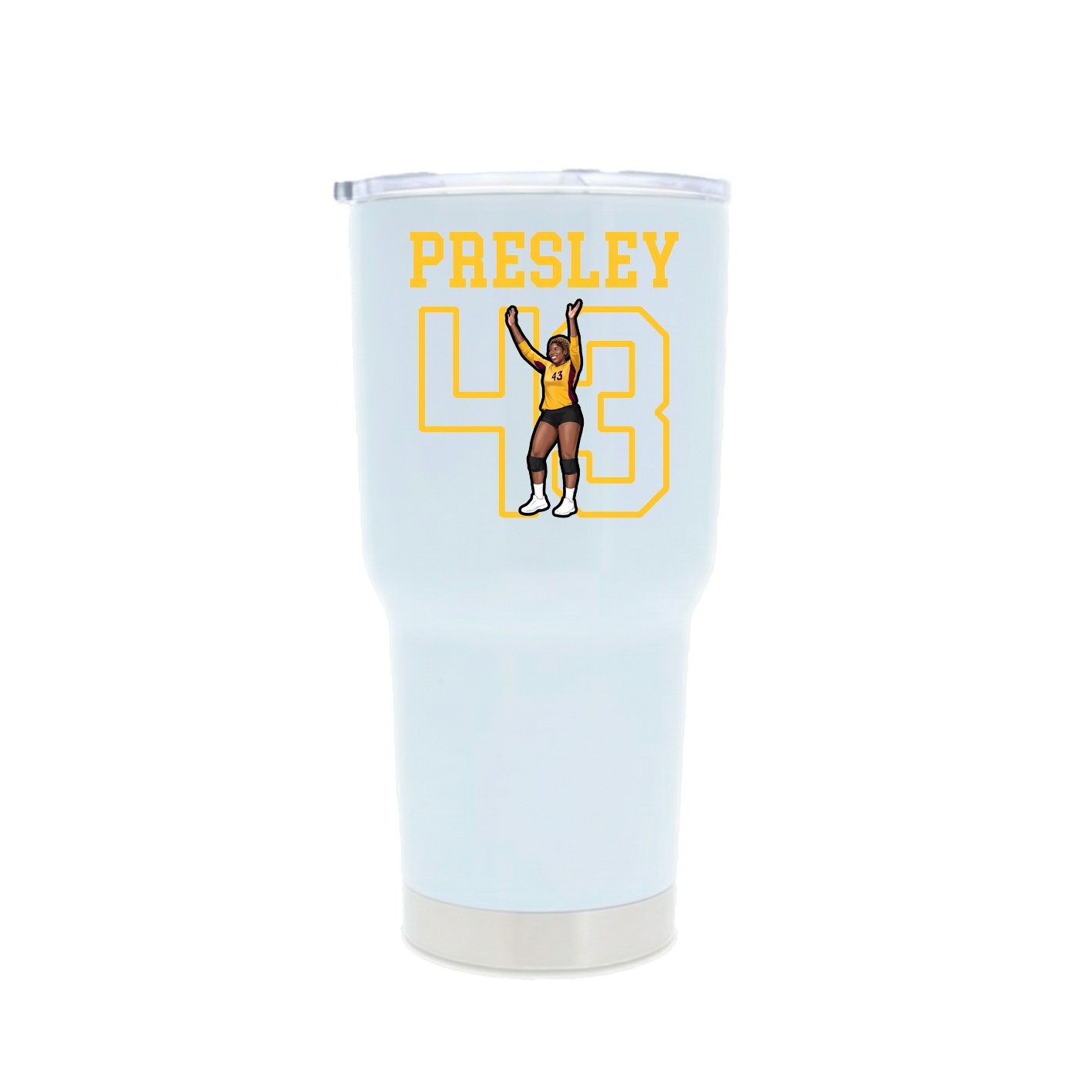 30oz Stainless Steel Tumbler — Shirsey in White