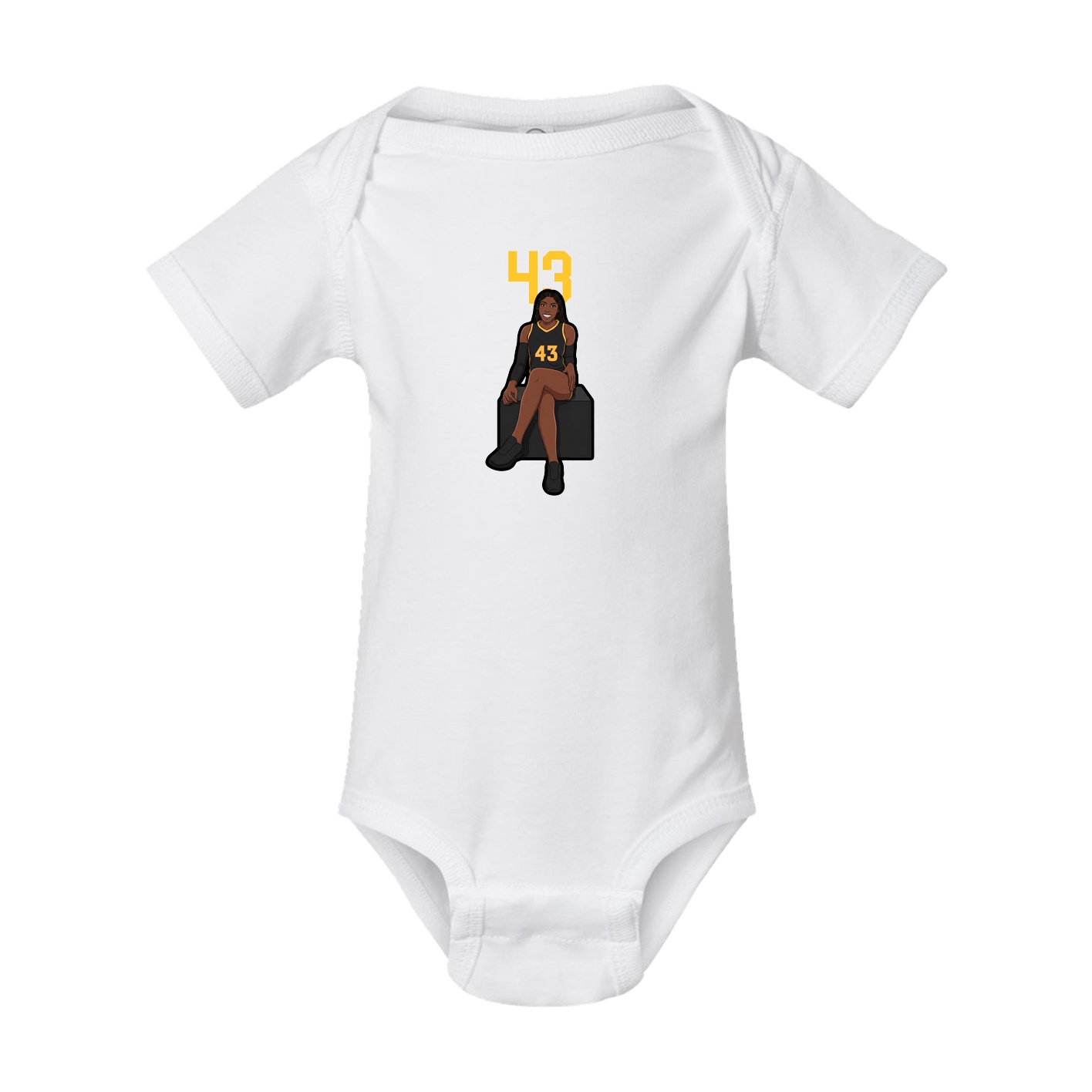 Baby Onesie — Number Top in White
