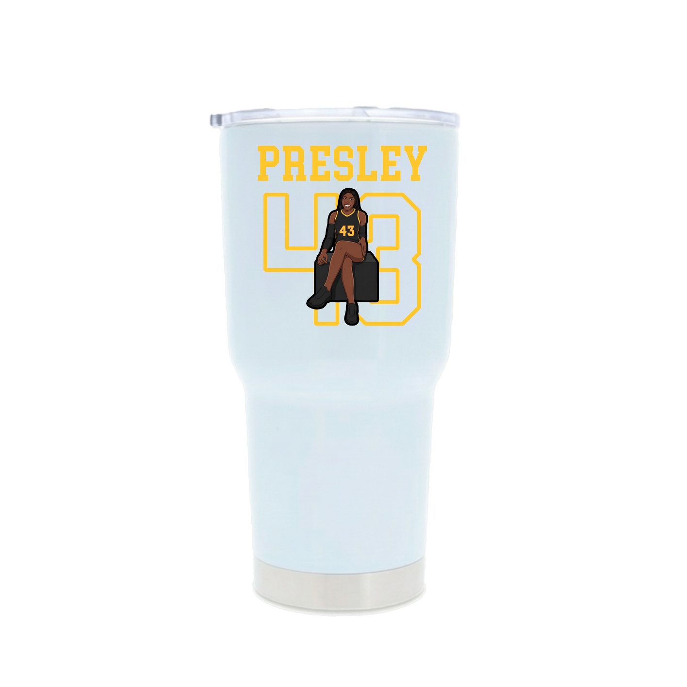 30oz Stainless Steel Tumbler — Shirsey in White