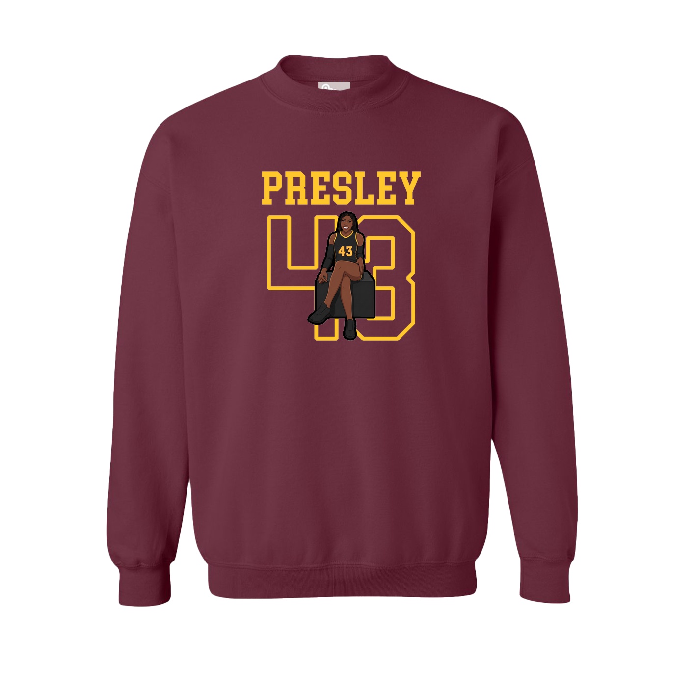 Fleece Crew — Shirsey in Maroon