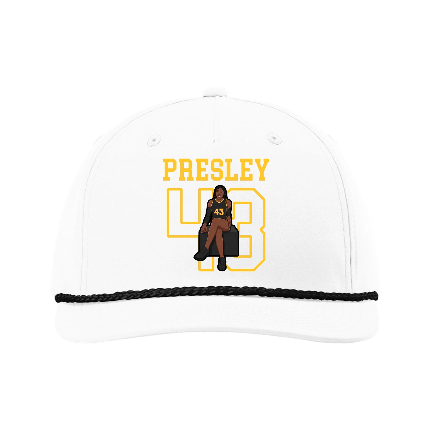 Five-Panel Classic Rope Cap — Shirsey in White