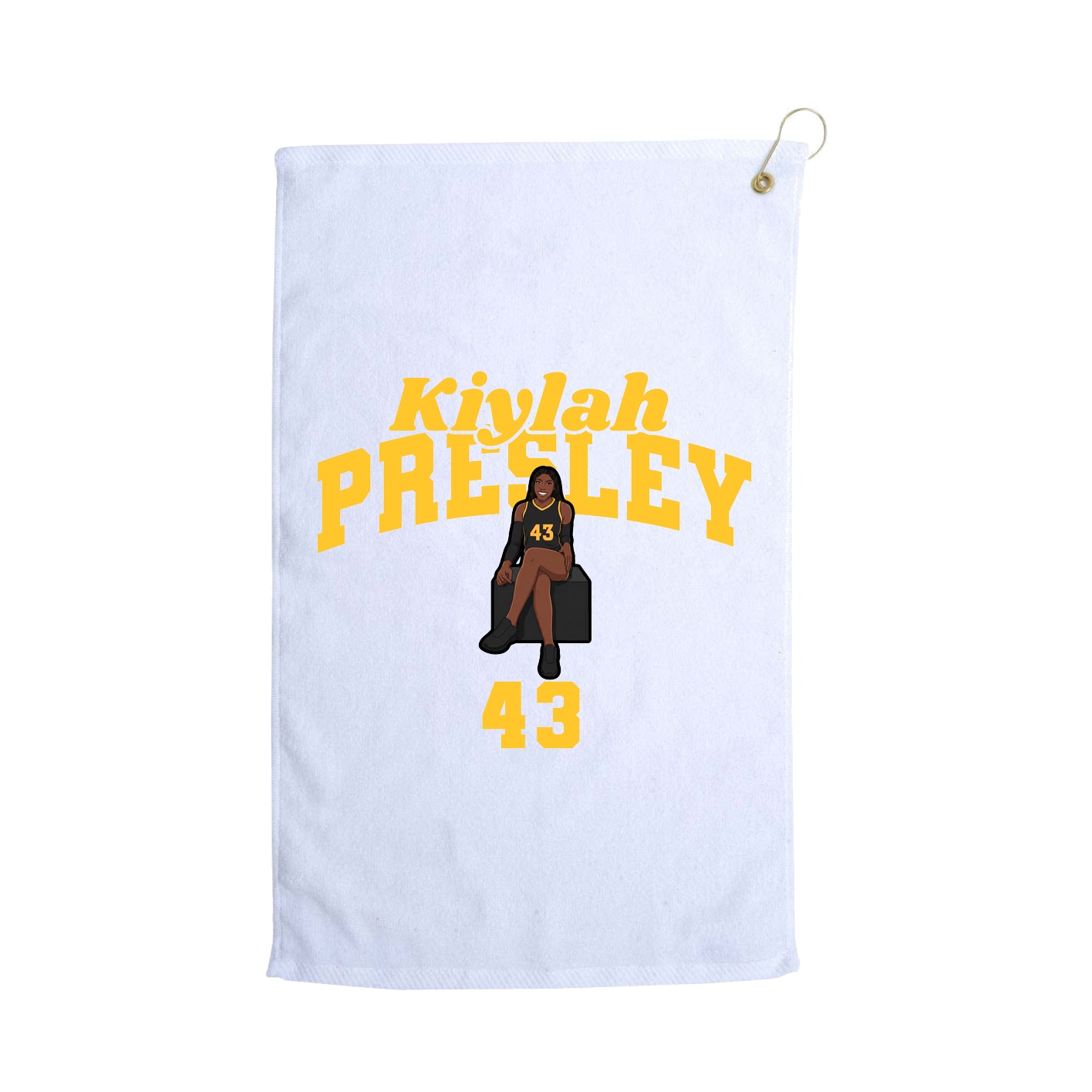 Golf Towel — Signature Arch in White