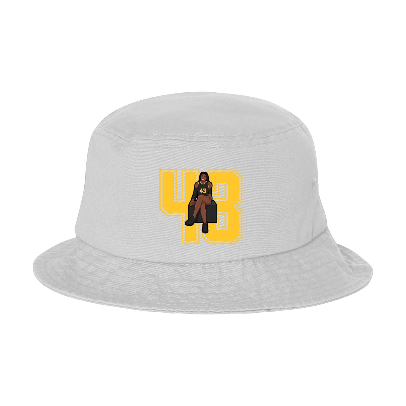 Bucket Cap — Number in White