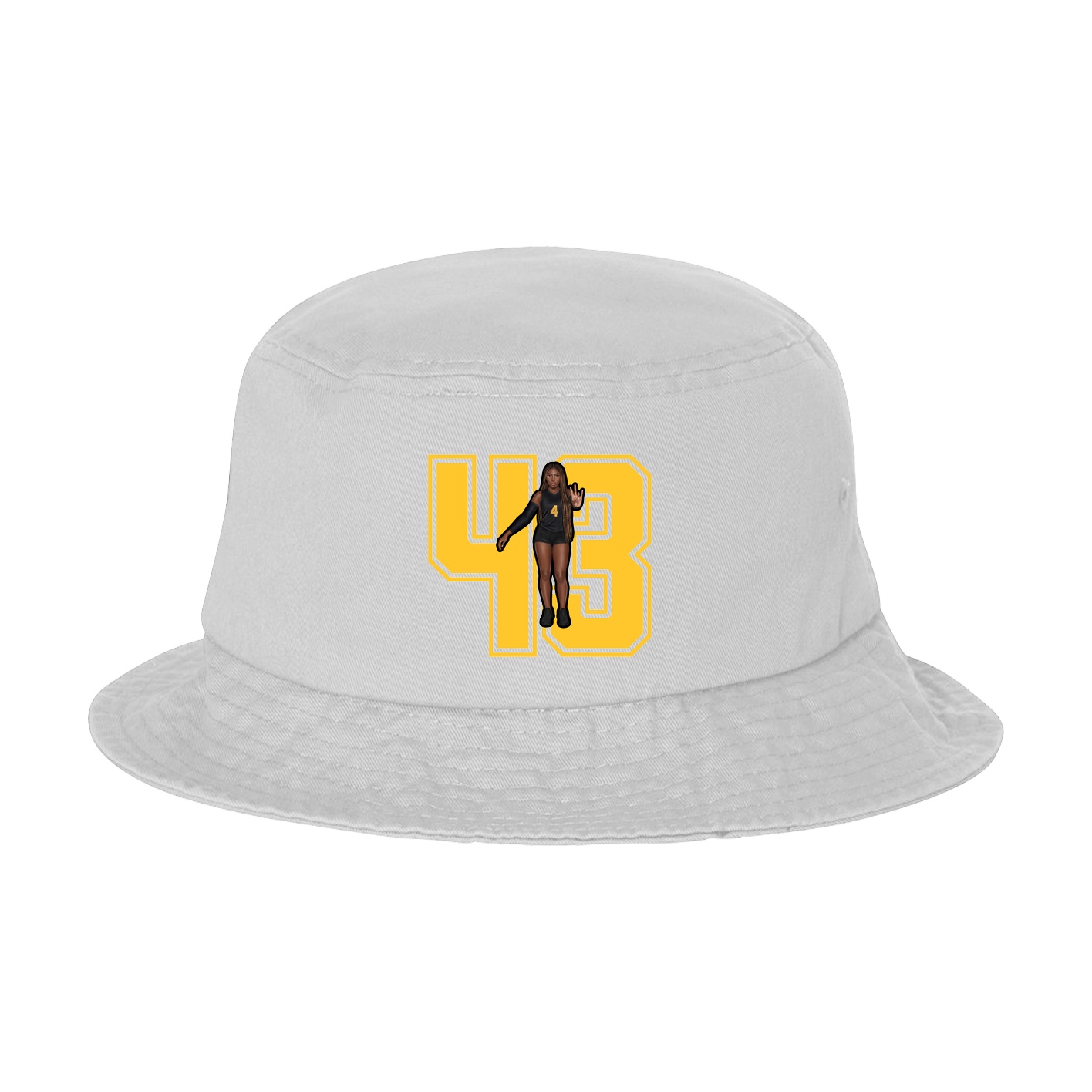 Bucket Cap — Number in White