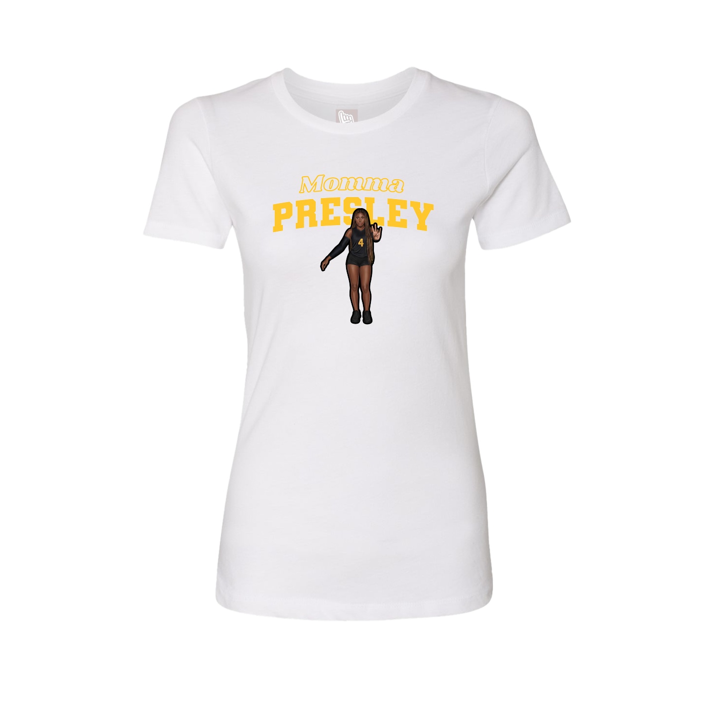 Womens Tee — Mothers Day Block in White