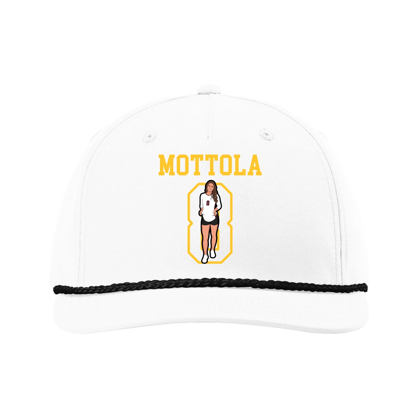 Five-Panel Classic Rope Cap — Shirsey in White