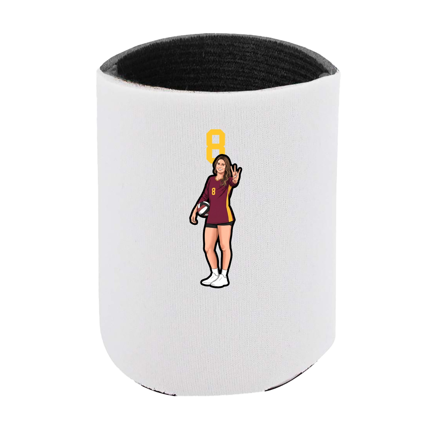 Can Holder — Number Top in White