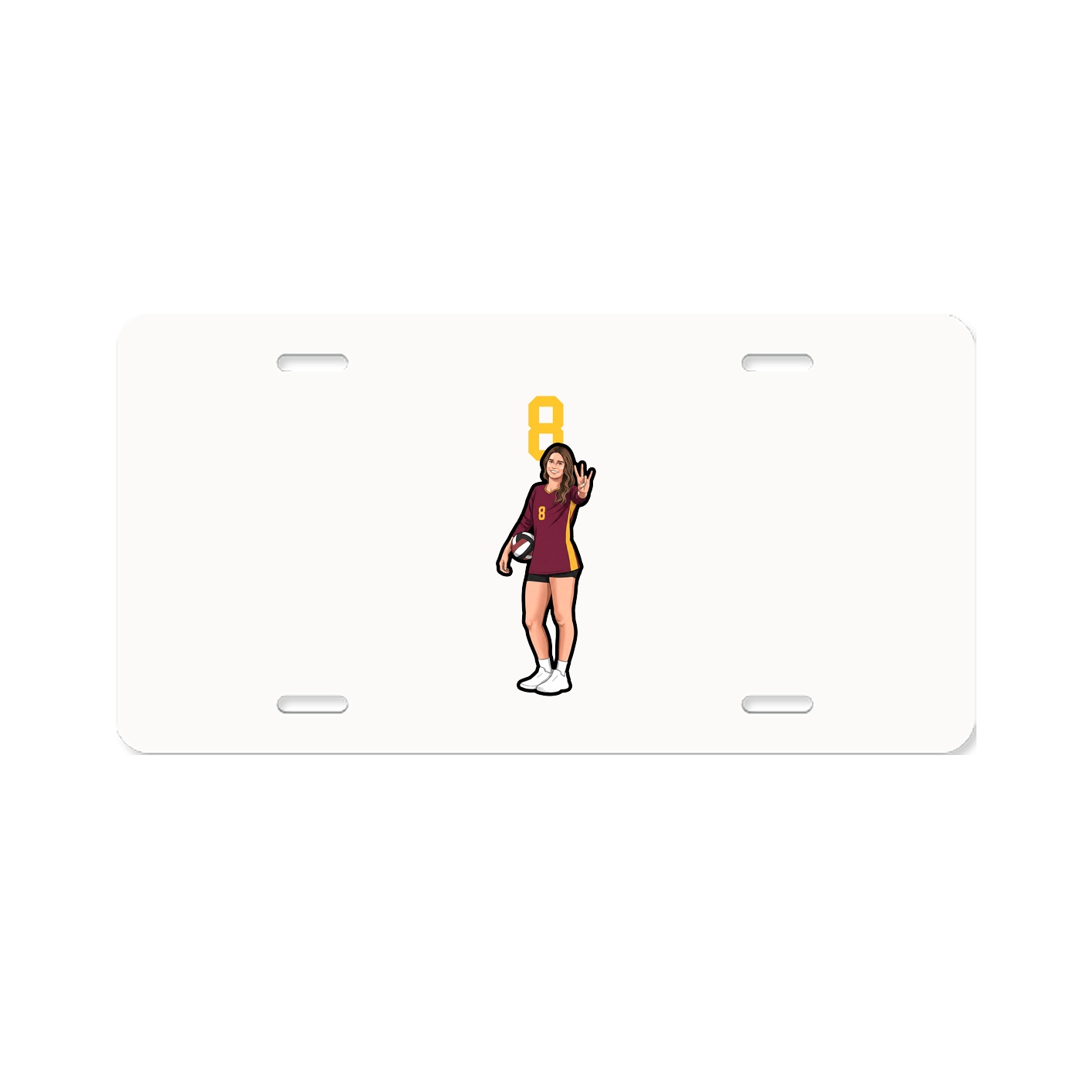 License Plate — Number Top in Classic