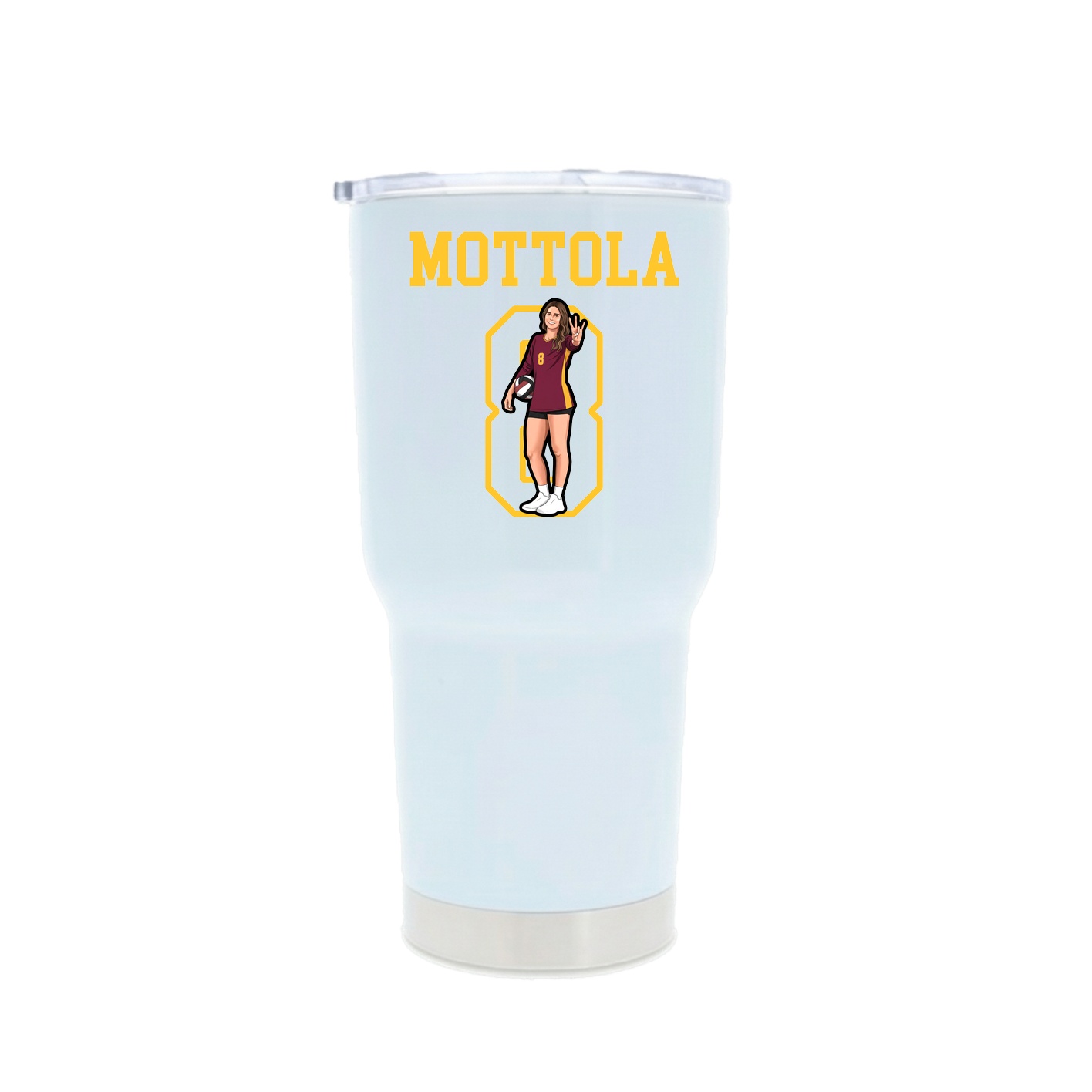 30oz Stainless Steel Tumbler — Shirsey in White