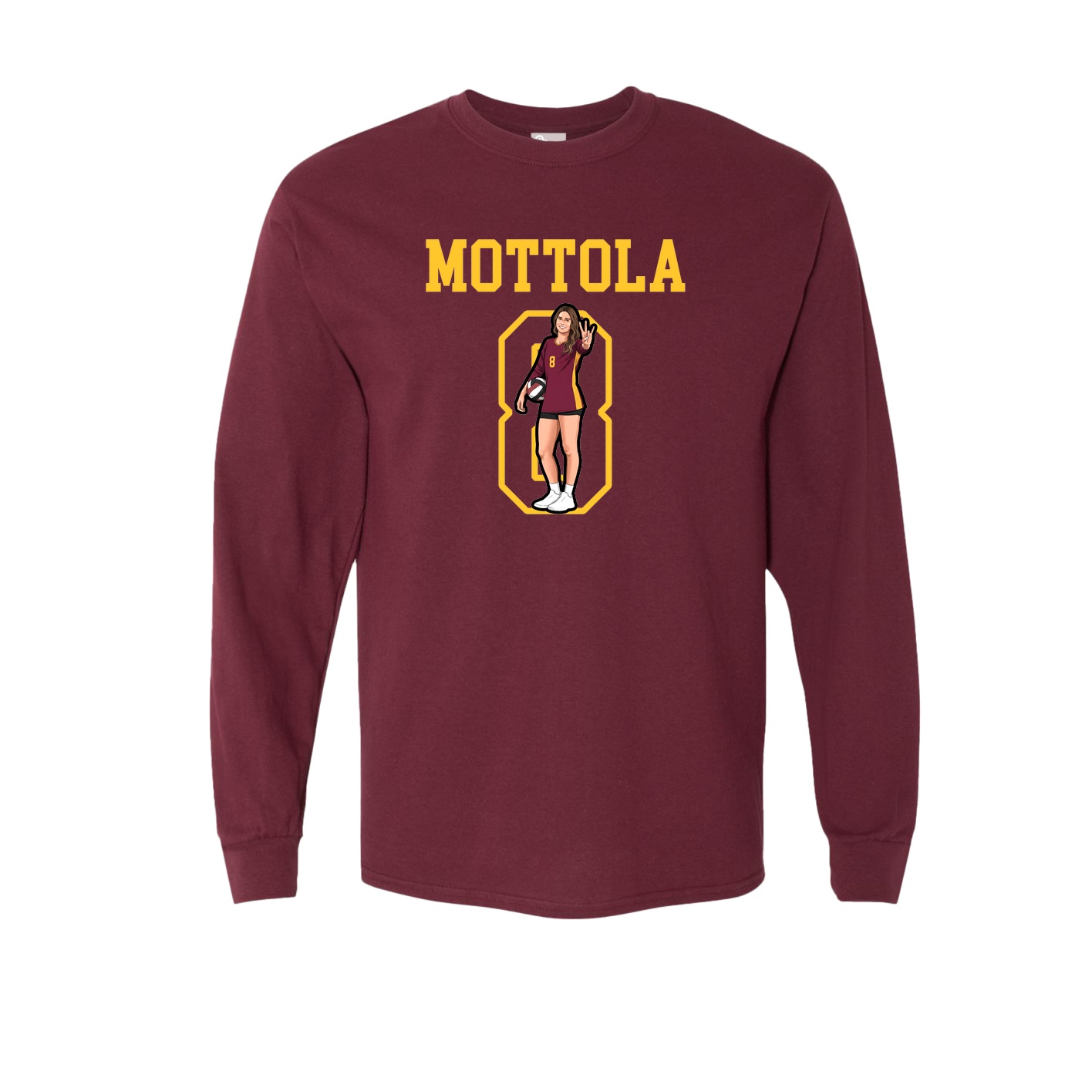 Long Sleeve Tee — Shirsey in Maroon