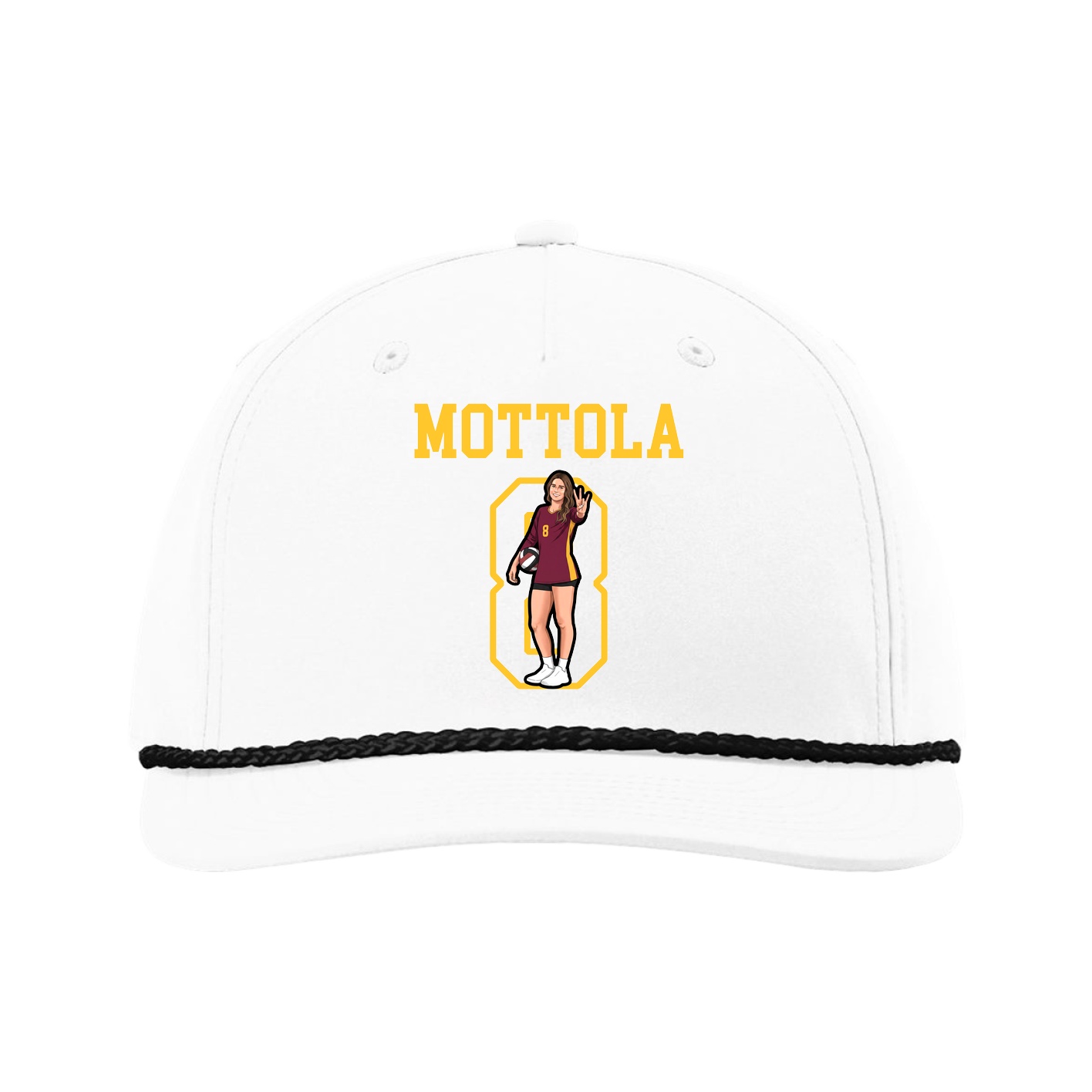 Five-Panel Classic Rope Cap — Shirsey in White