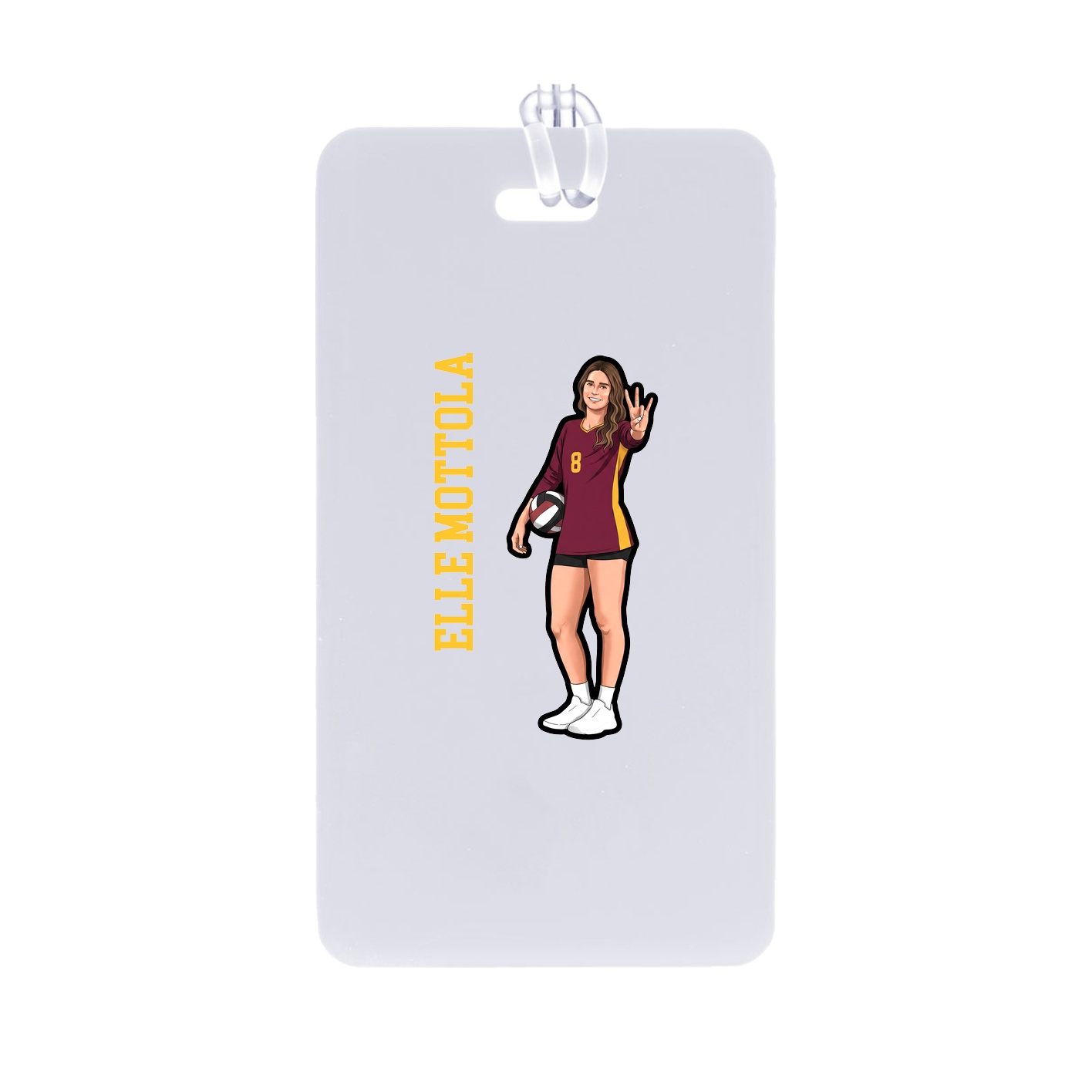 Bag Tag — Name Vertical in Classic