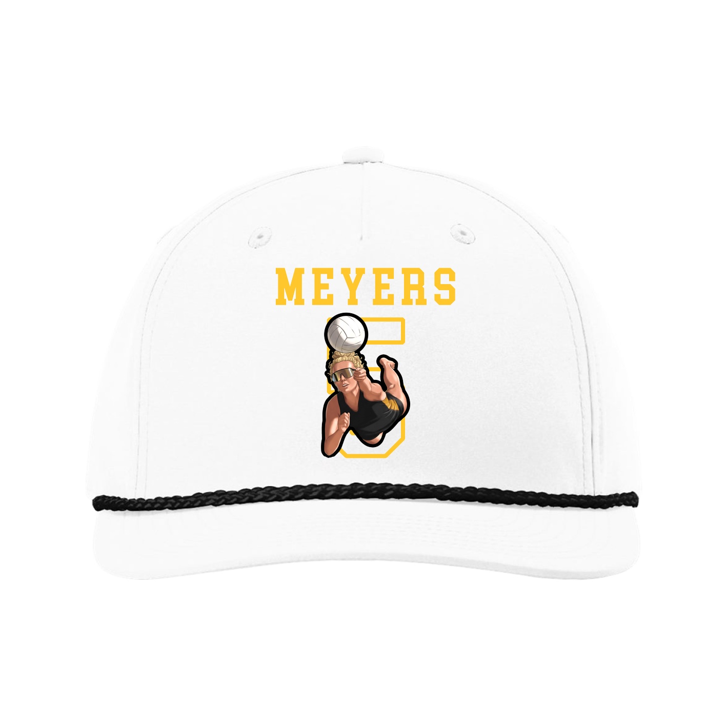 Five-Panel Classic Rope Cap — Shirsey in White