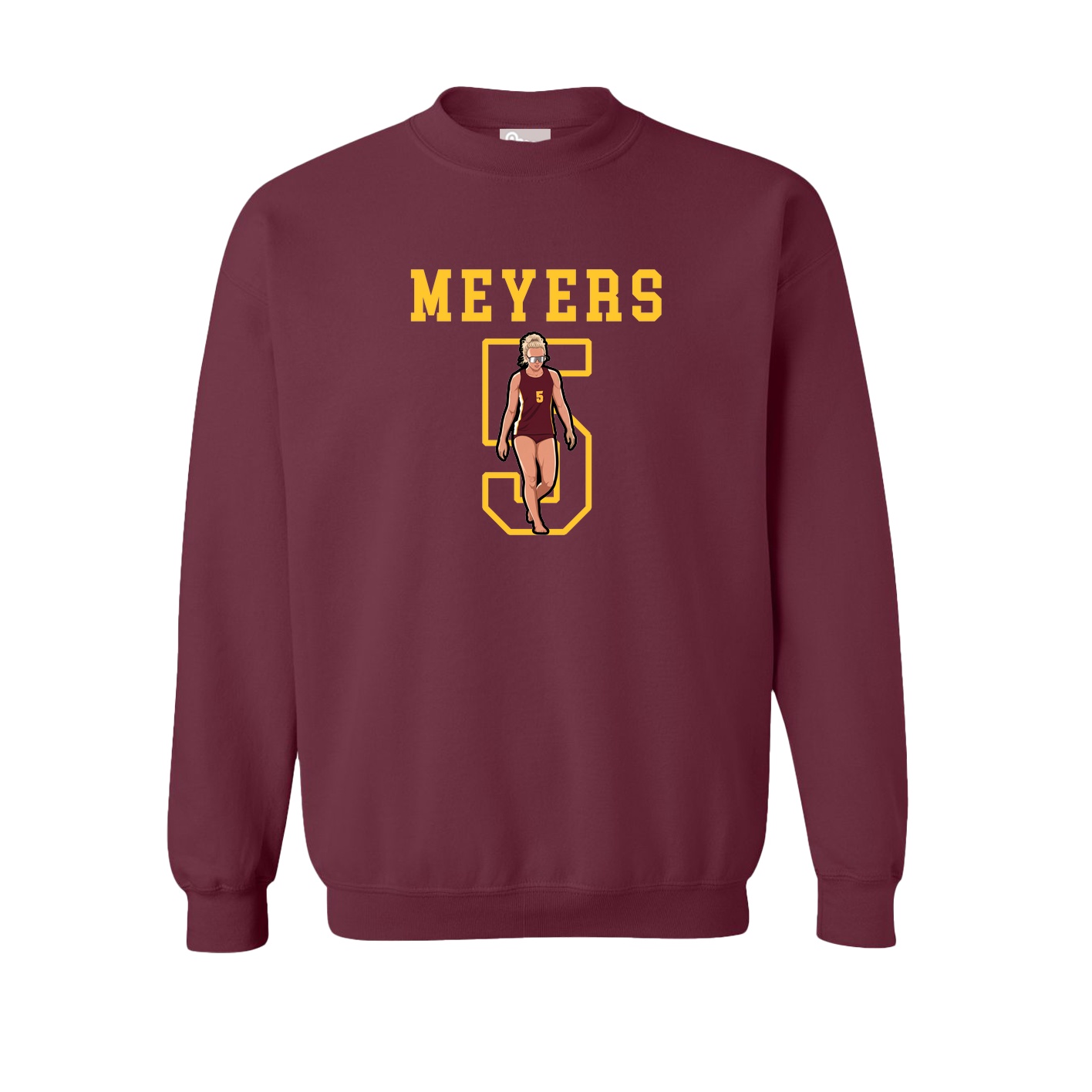 Fleece Crew — Shirsey in Maroon