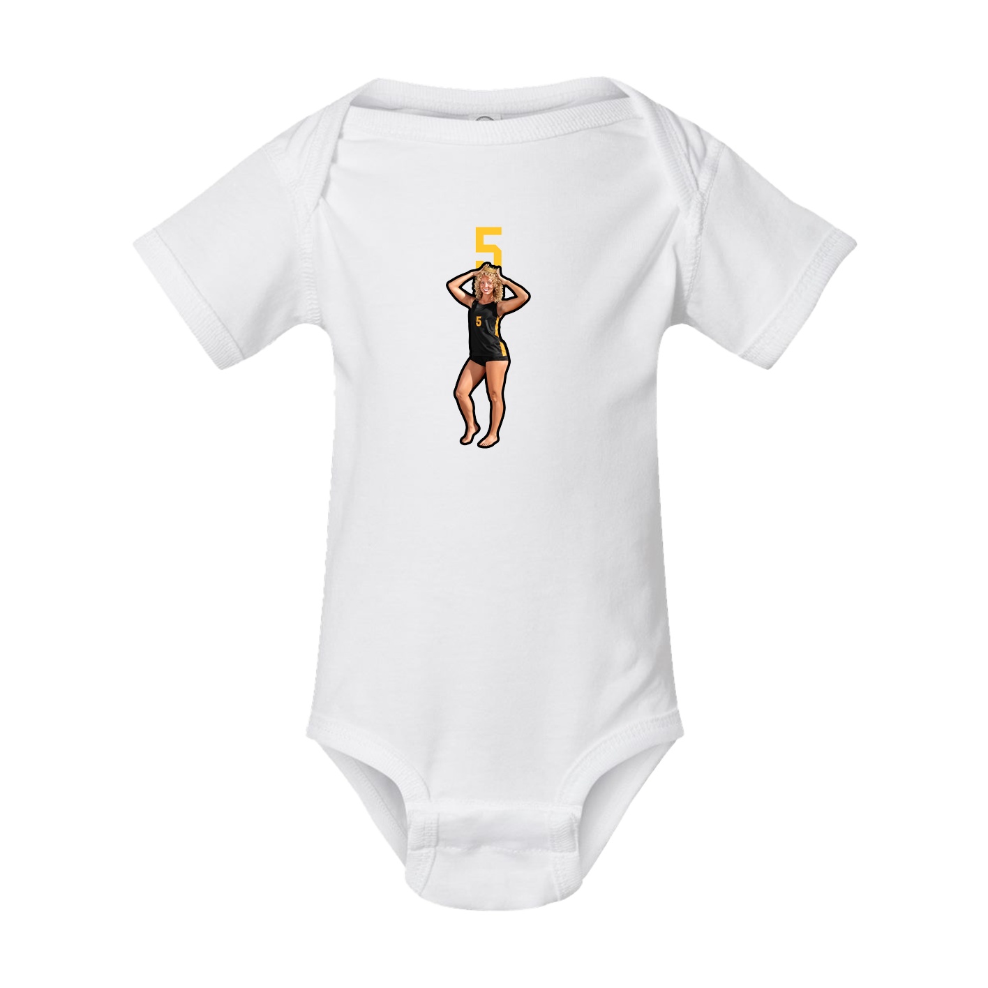 Baby Onesie — Number Top in White
