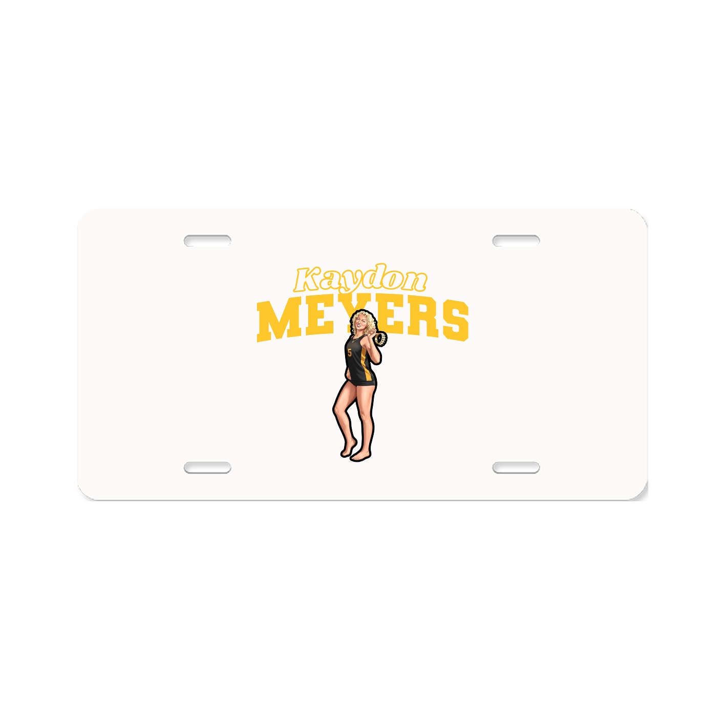 License Plate — Name Arch in Classic
