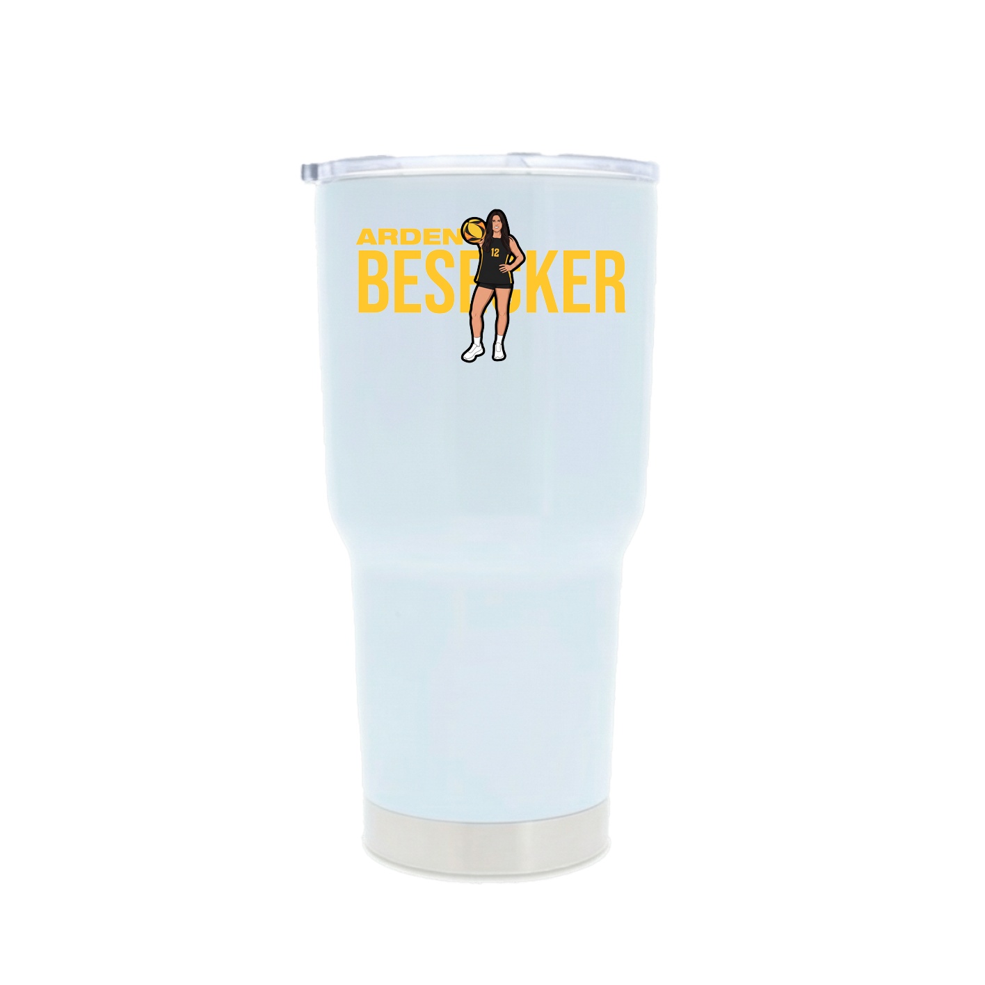 30oz Stainless Steel Tumbler — Player Name in White