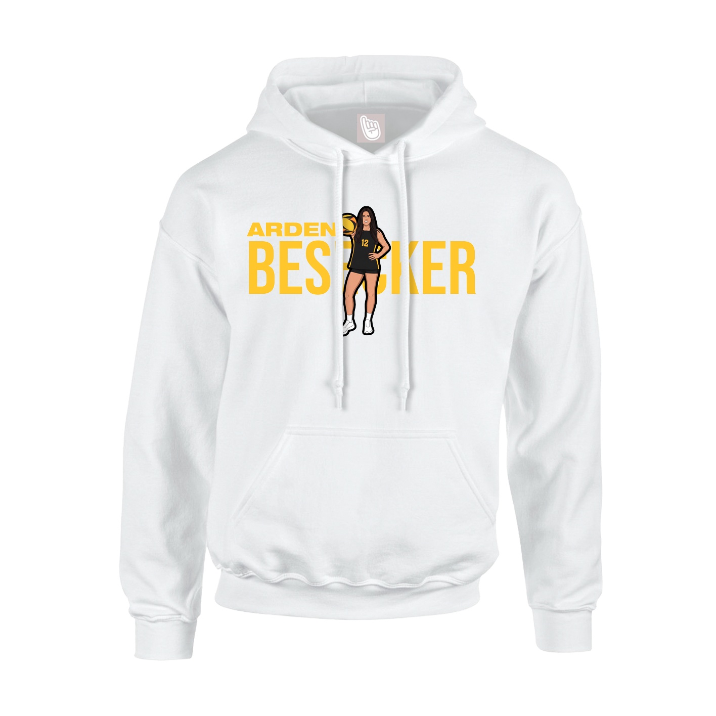 Youth Hoodie — Player Name in White