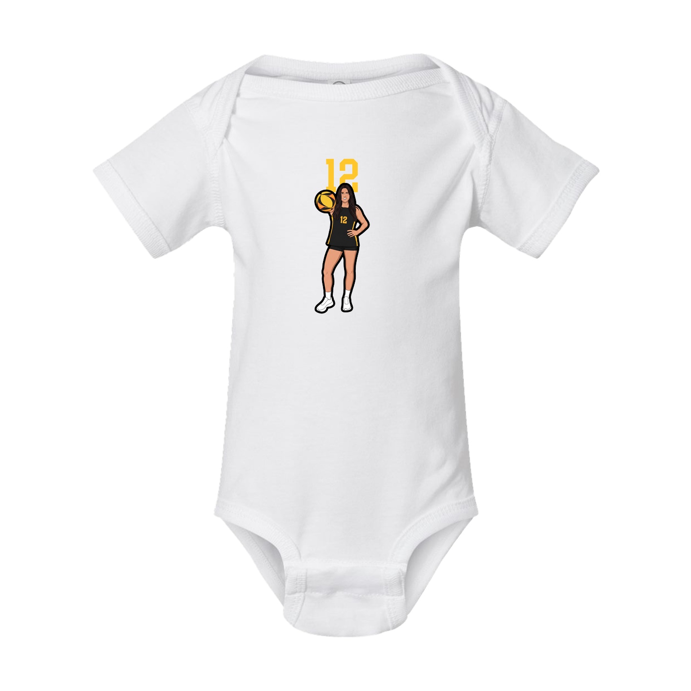 Baby Onesie — Number Top in White
