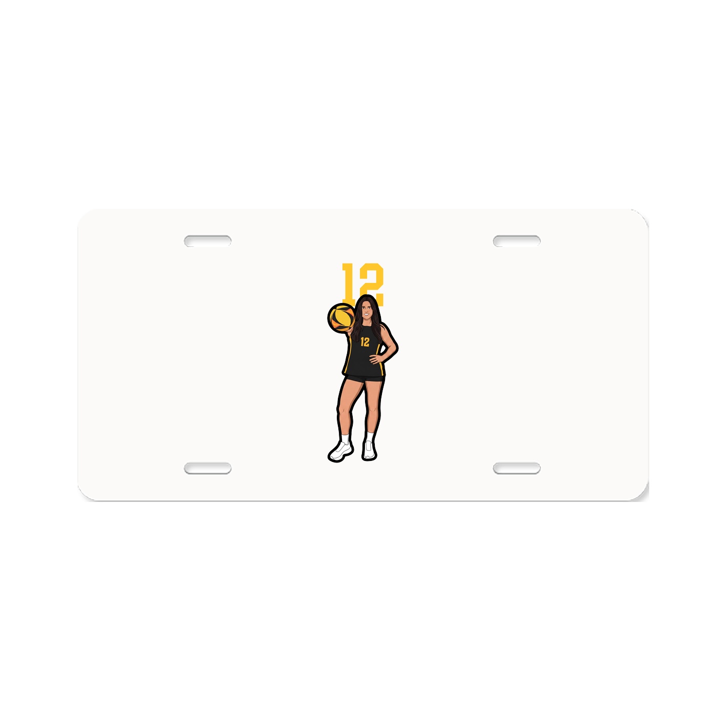 License Plate — Number Top in Classic