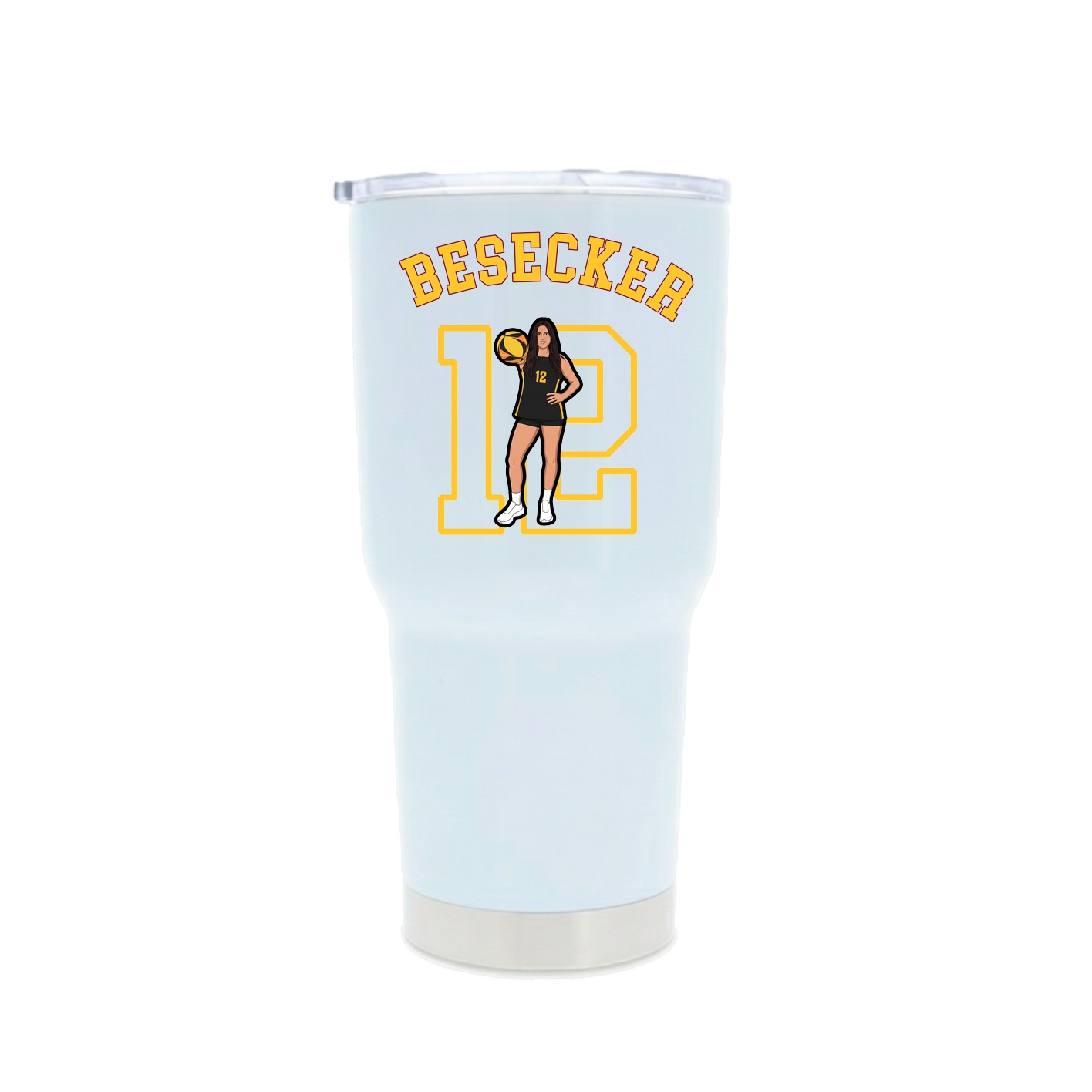 30oz Stainless Steel Tumbler — Shirsey Arch in White