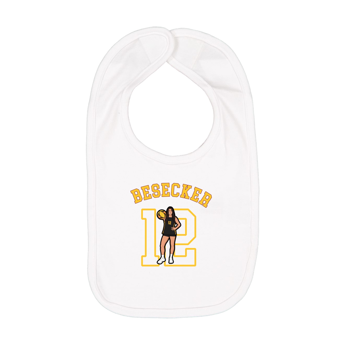 Infant Bib — Shirsey Arch in White