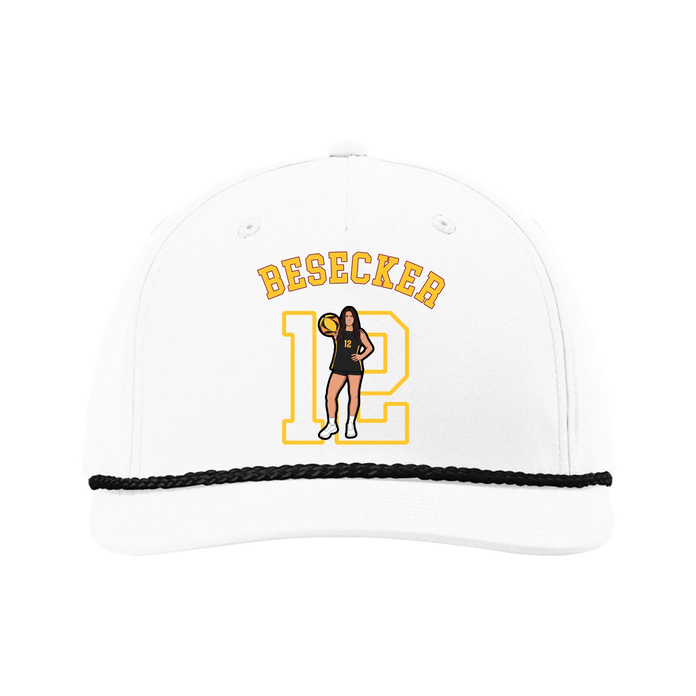 Five-Panel Classic Rope Cap — Shirsey Arch in White
