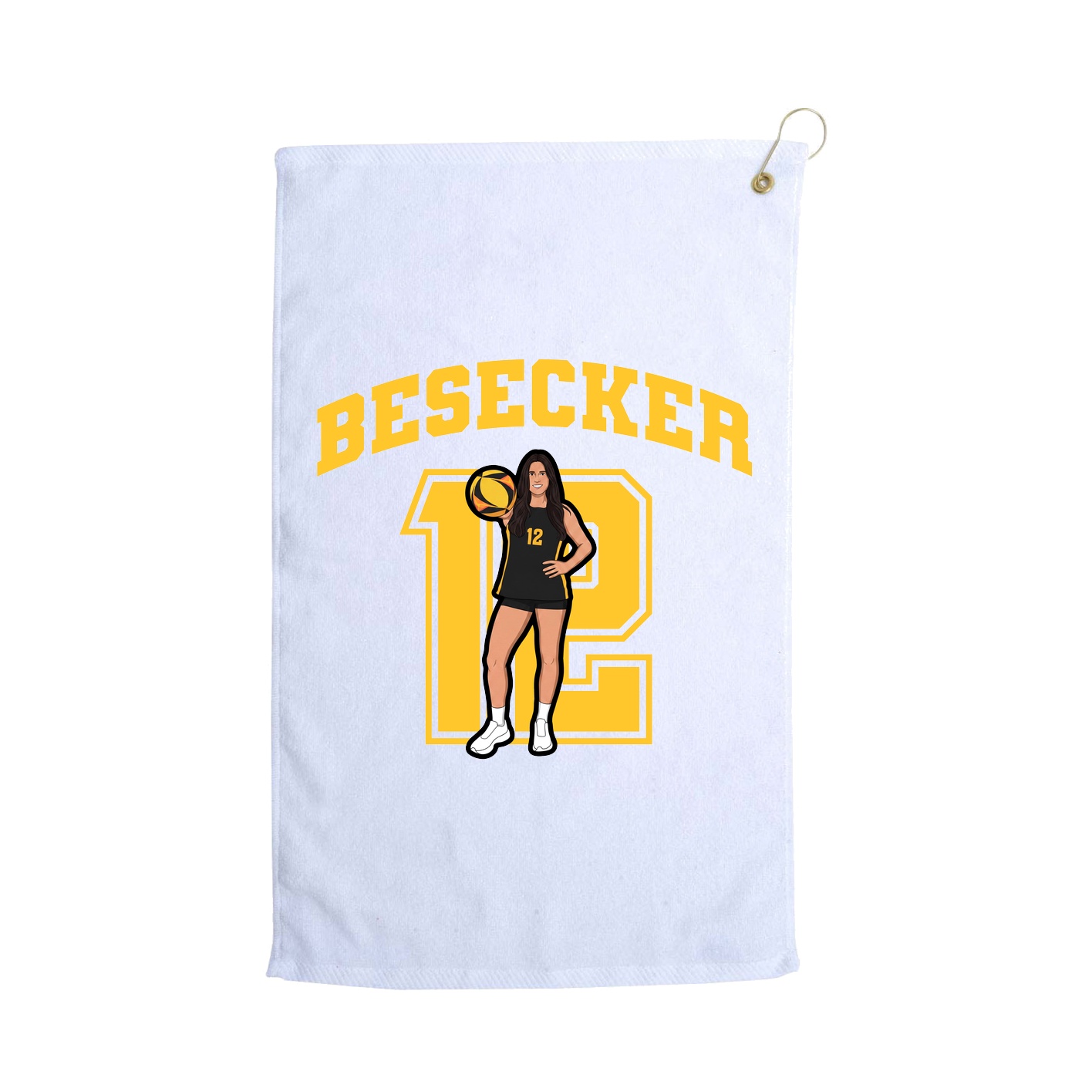 Golf Towel — Number in White