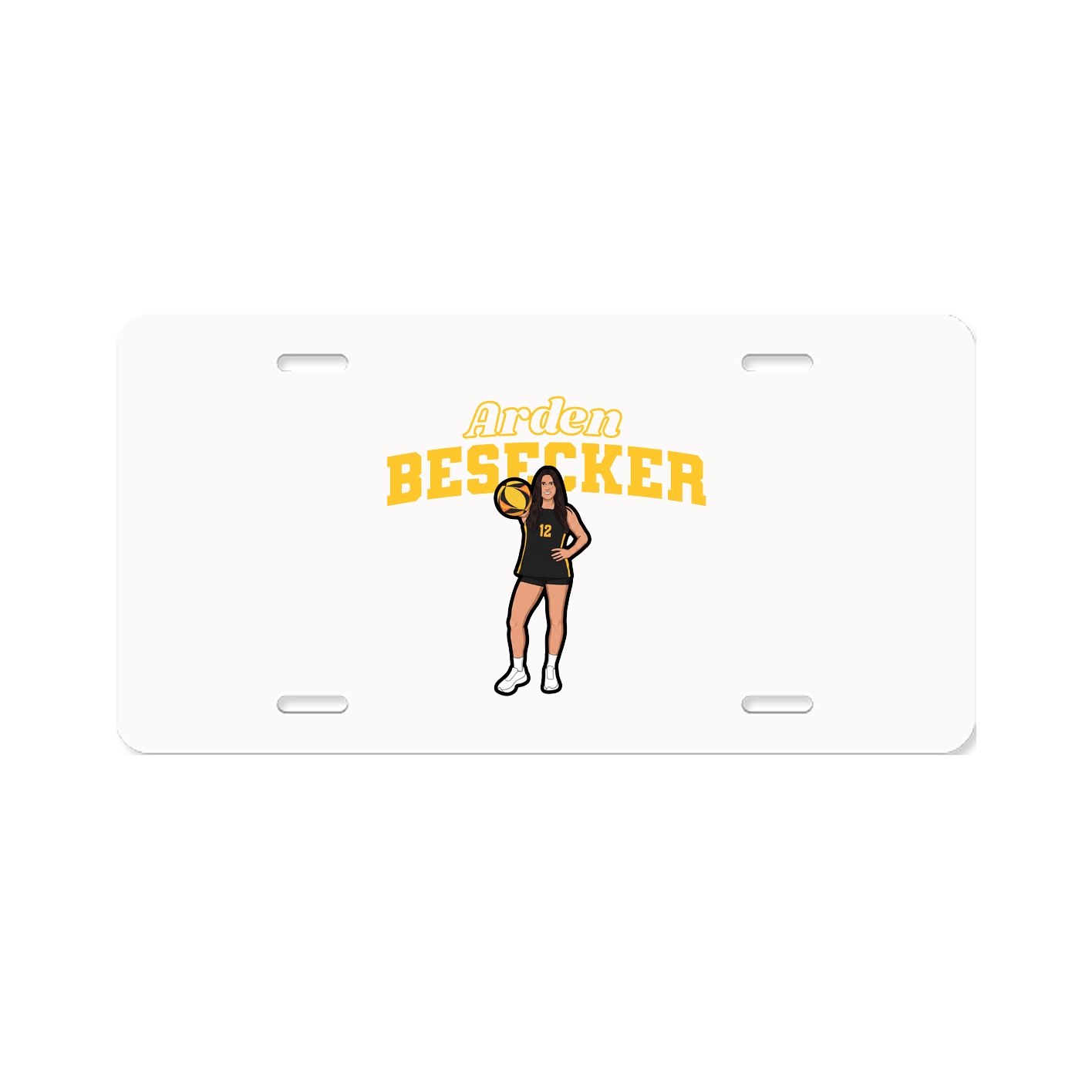 License Plate — Name Arch in Classic