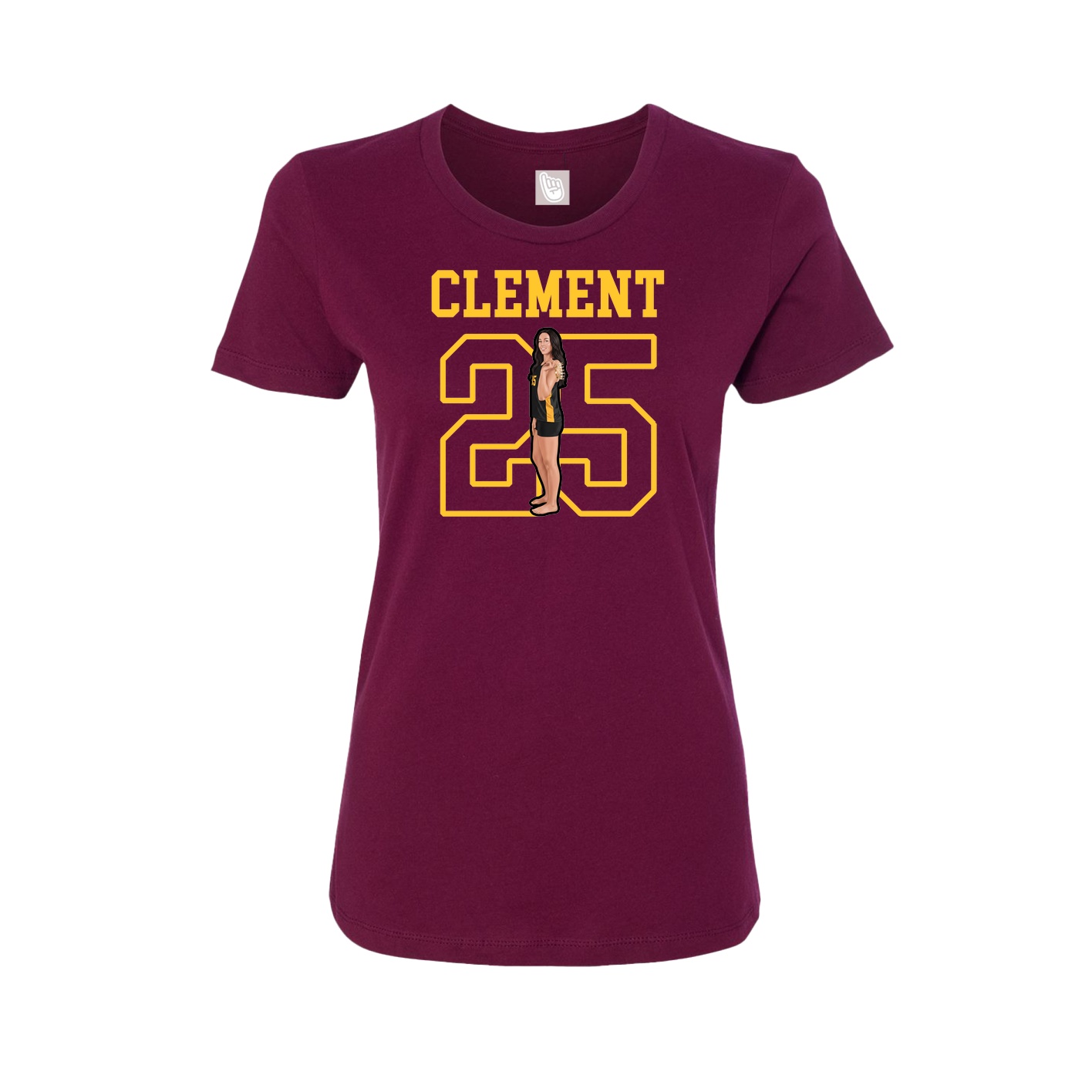 Fitted Women's Tee — Shirsey in Maroon