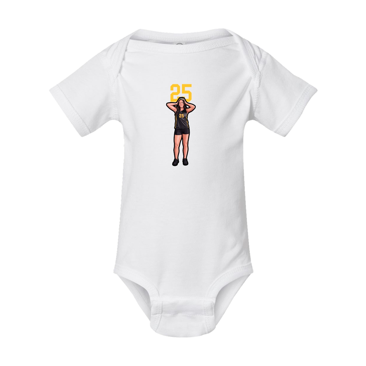 Baby Onesie — Number Top in White